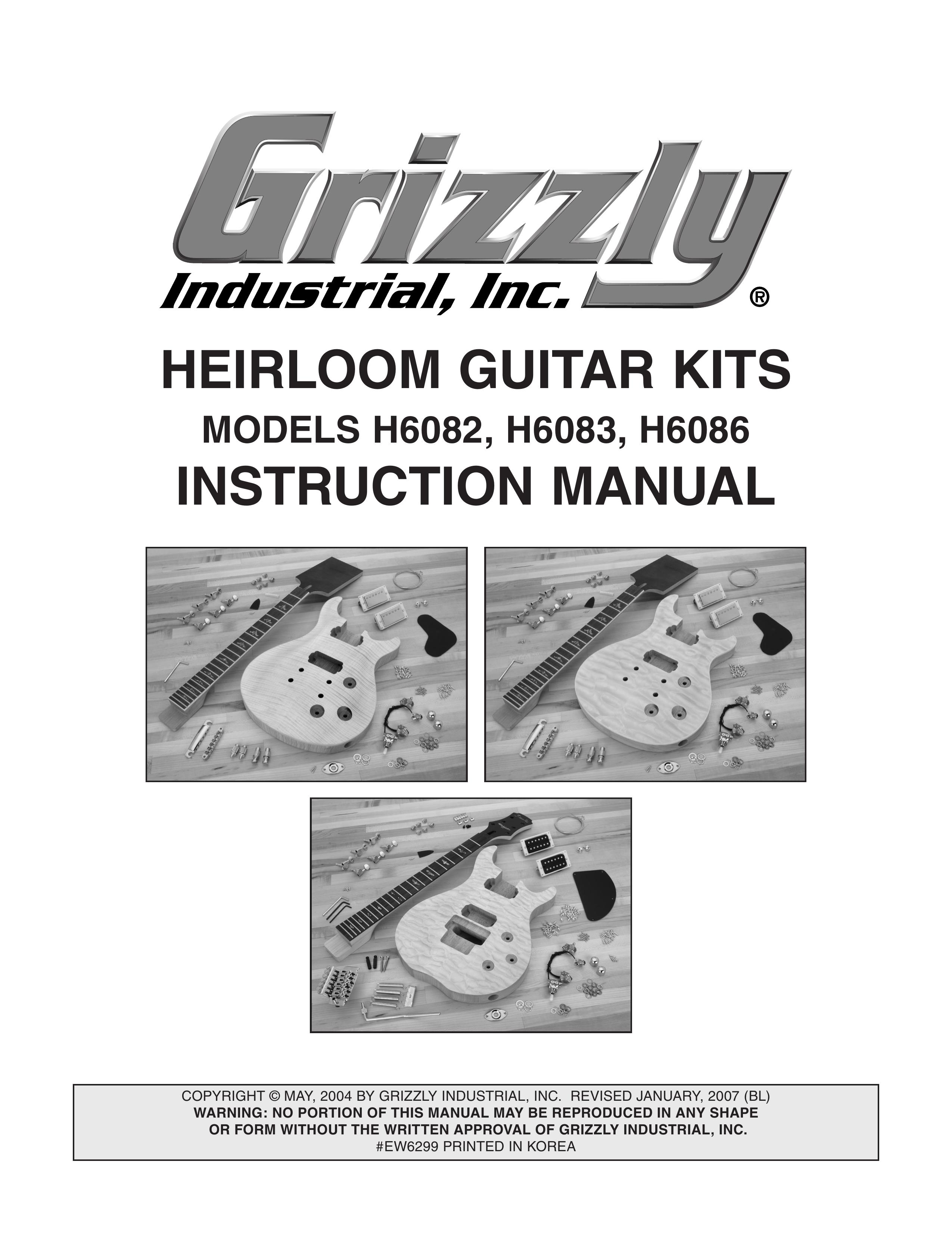 Grizzly H6082 Musical Instrument User Manual