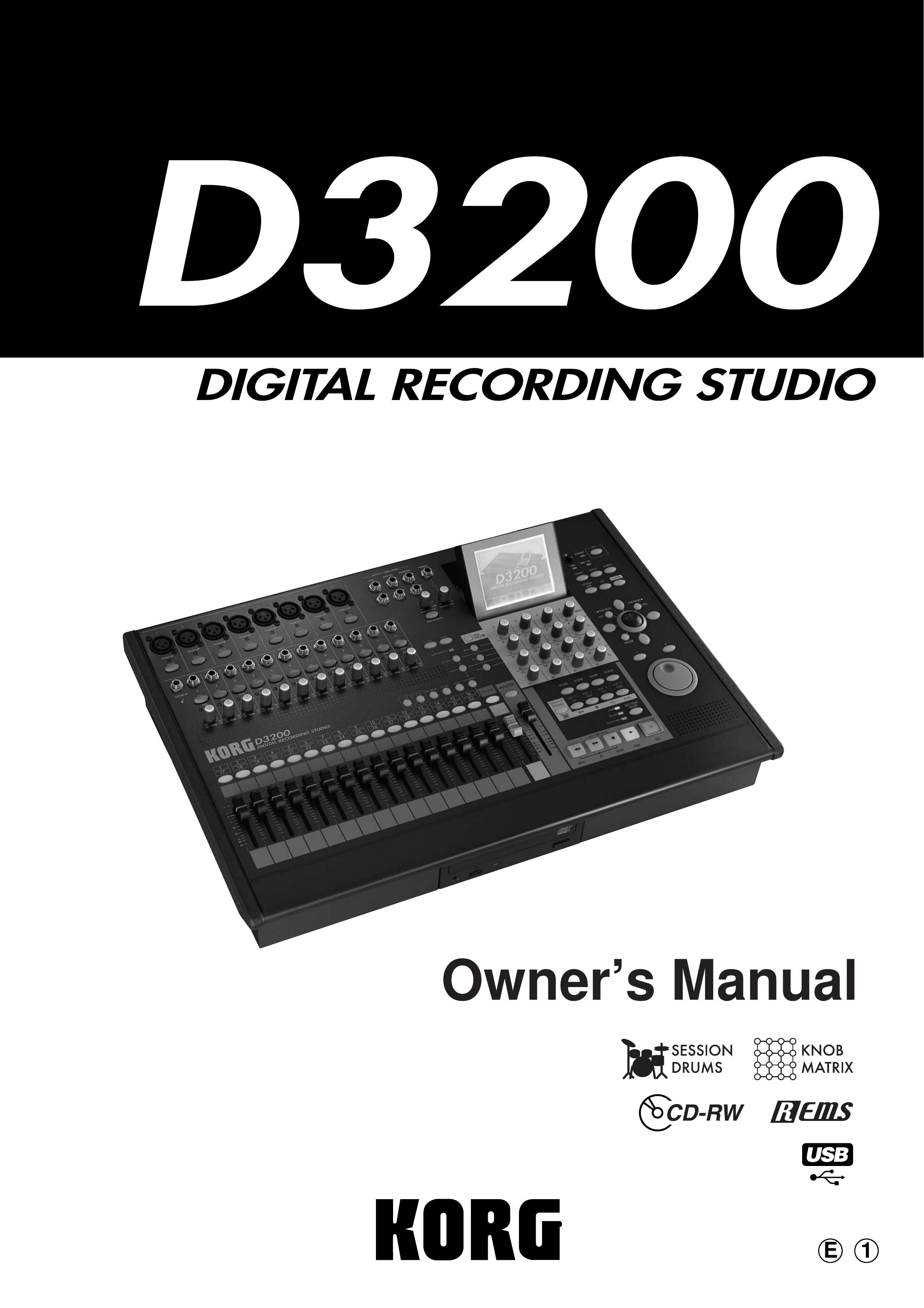 Korg D3200 Musical Instrument User Manual