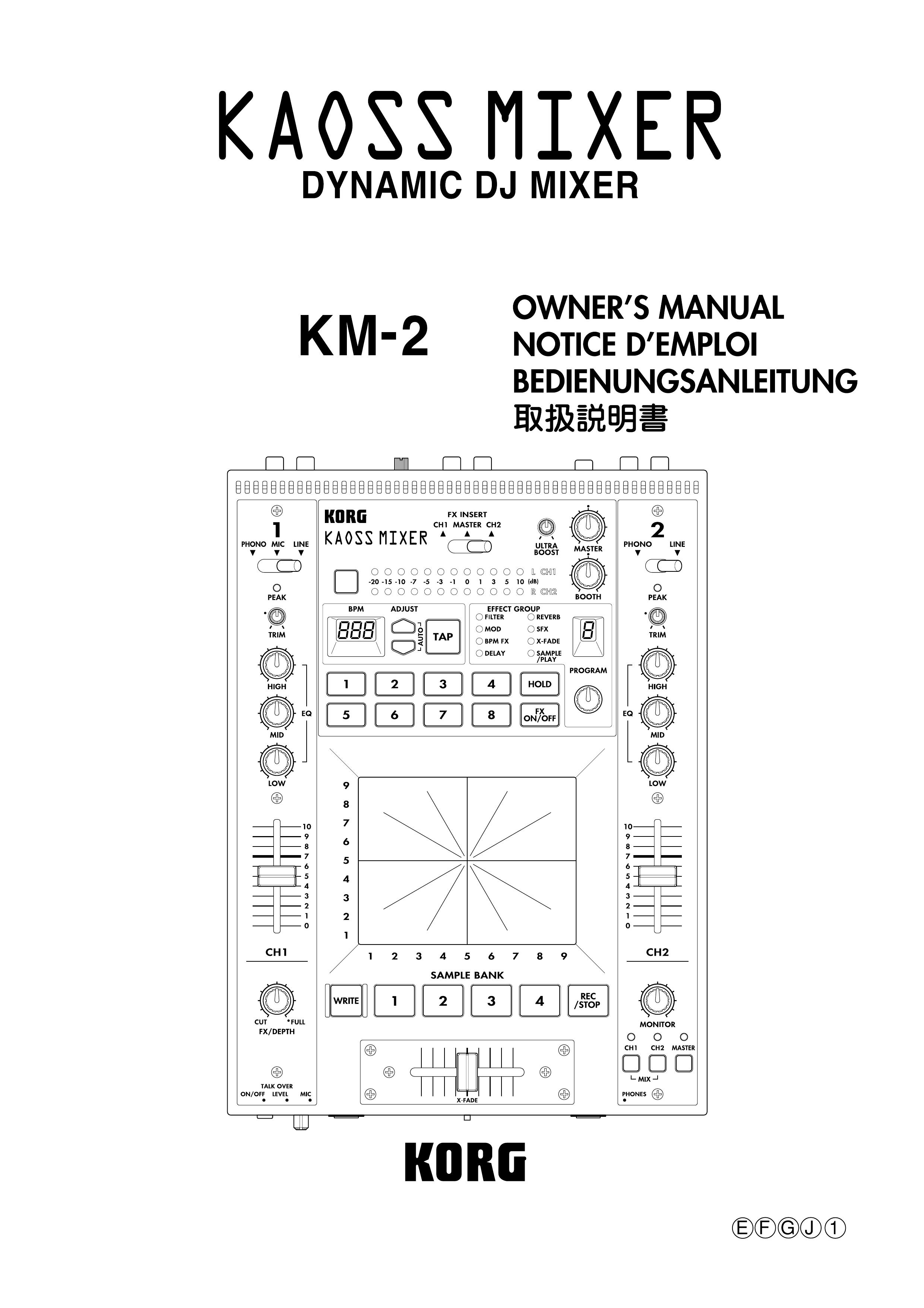Korg KM-2 Musical Instrument User Manual