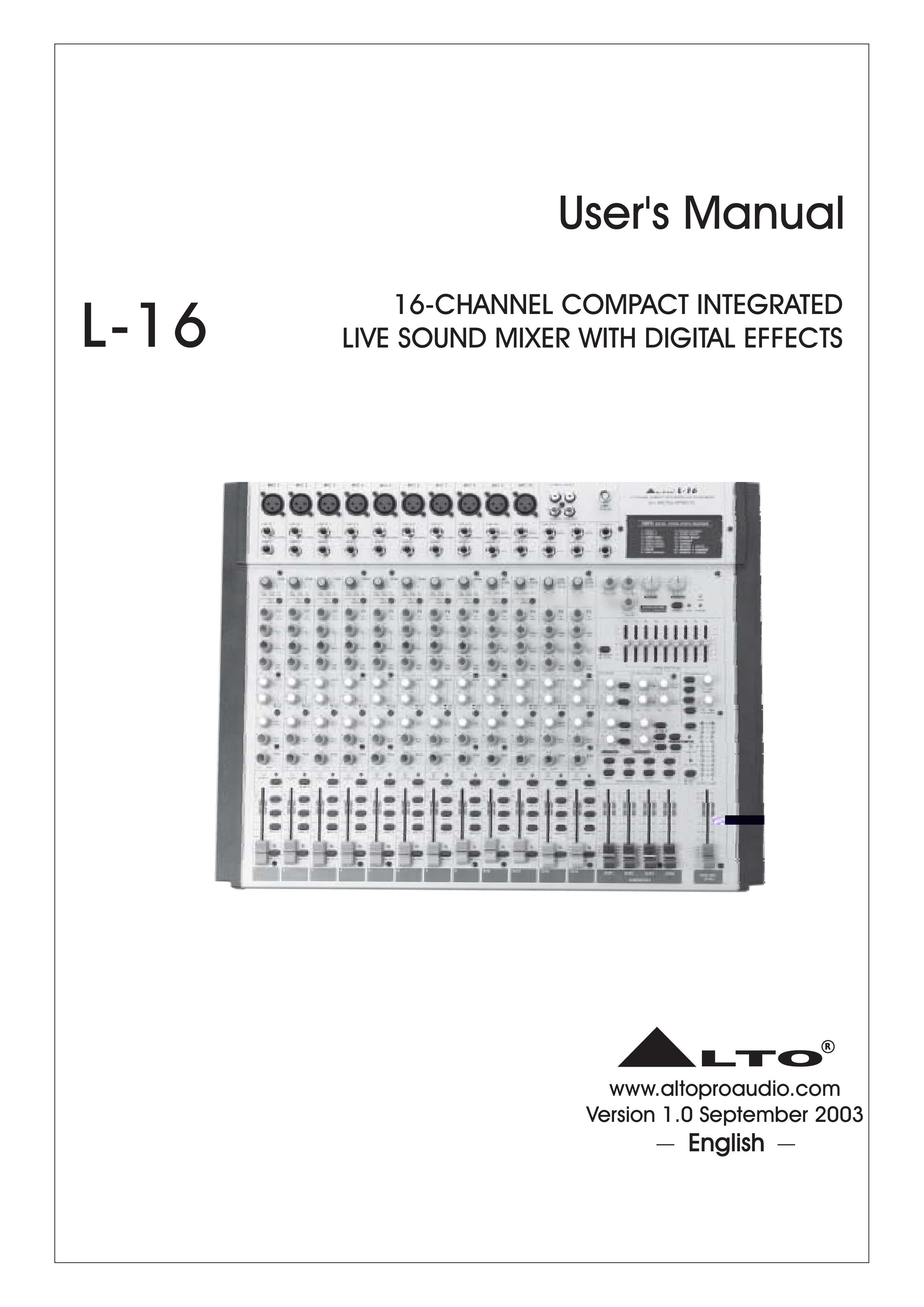 Nilfisk-ALTO L-16 Musical Instrument User Manual