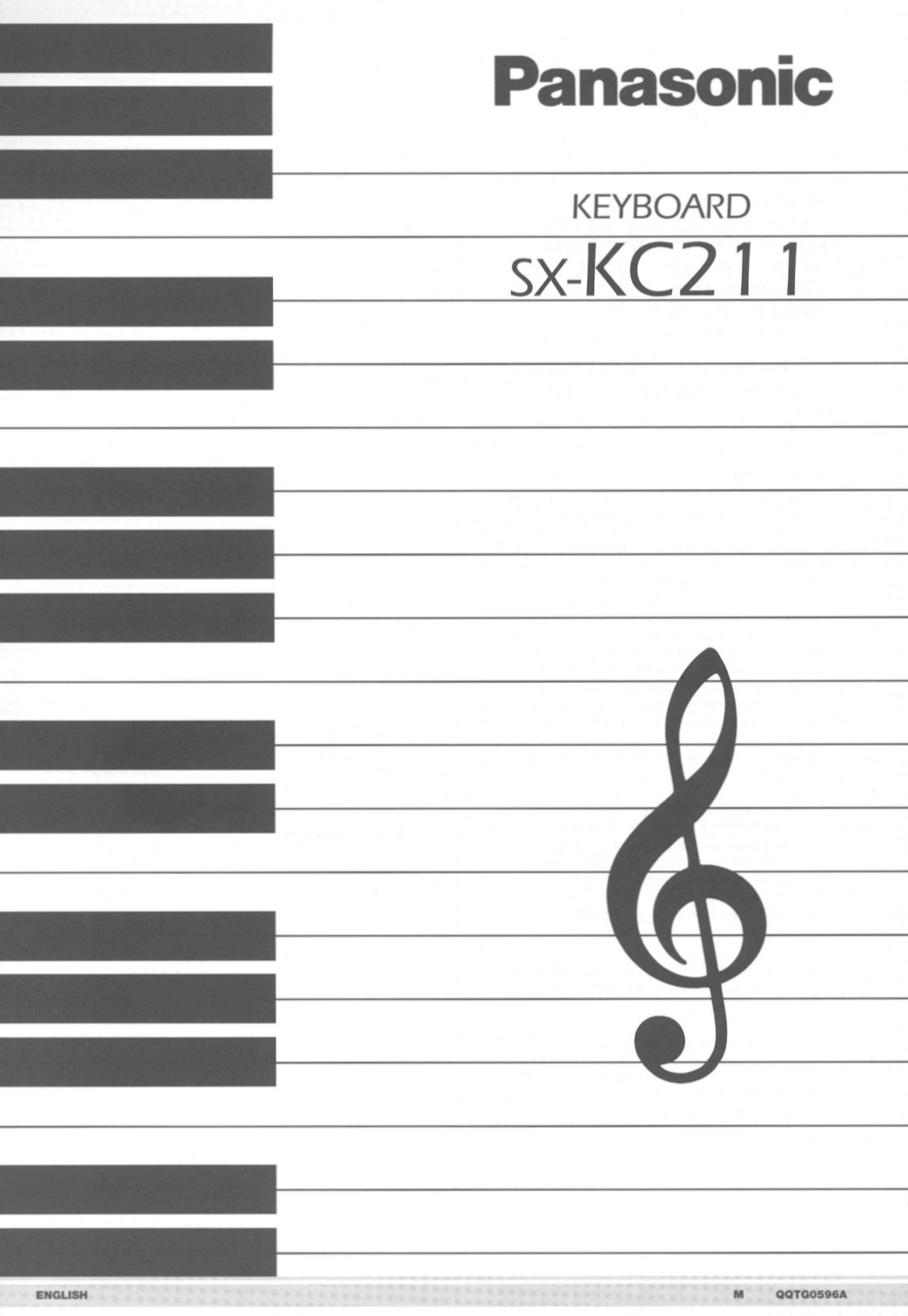 Panasonic SXKC211 Musical Instrument User Manual