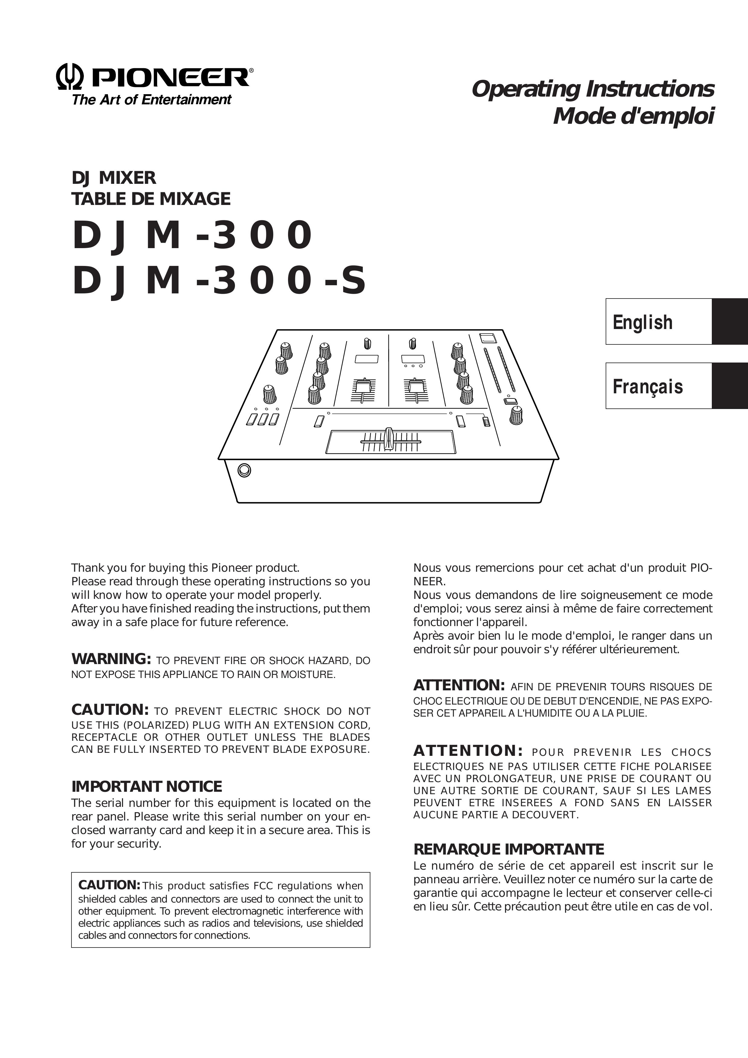 Pioneer DJM-300S Musical Instrument User Manual
