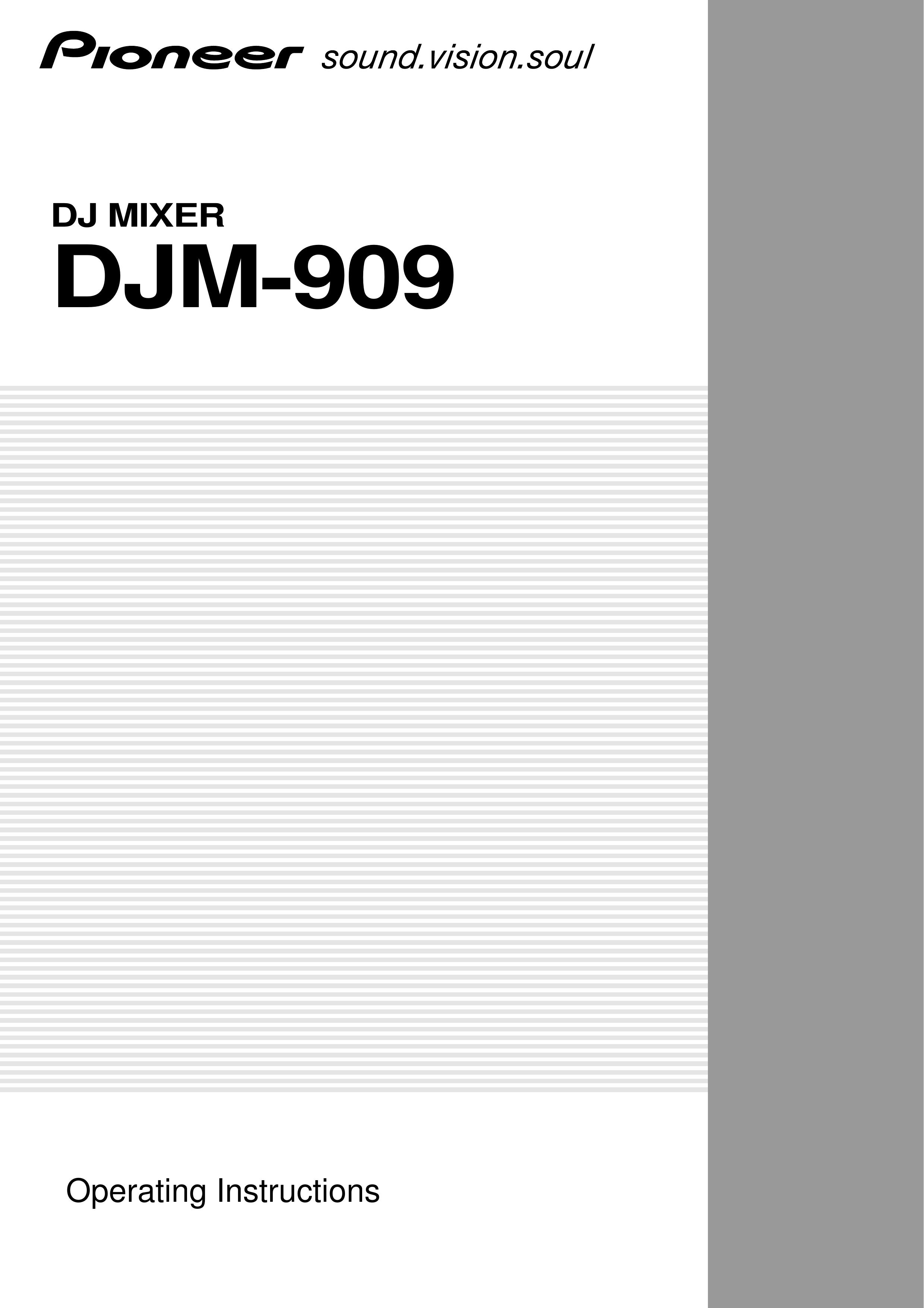 Pioneer DJm-909 Musical Instrument User Manual