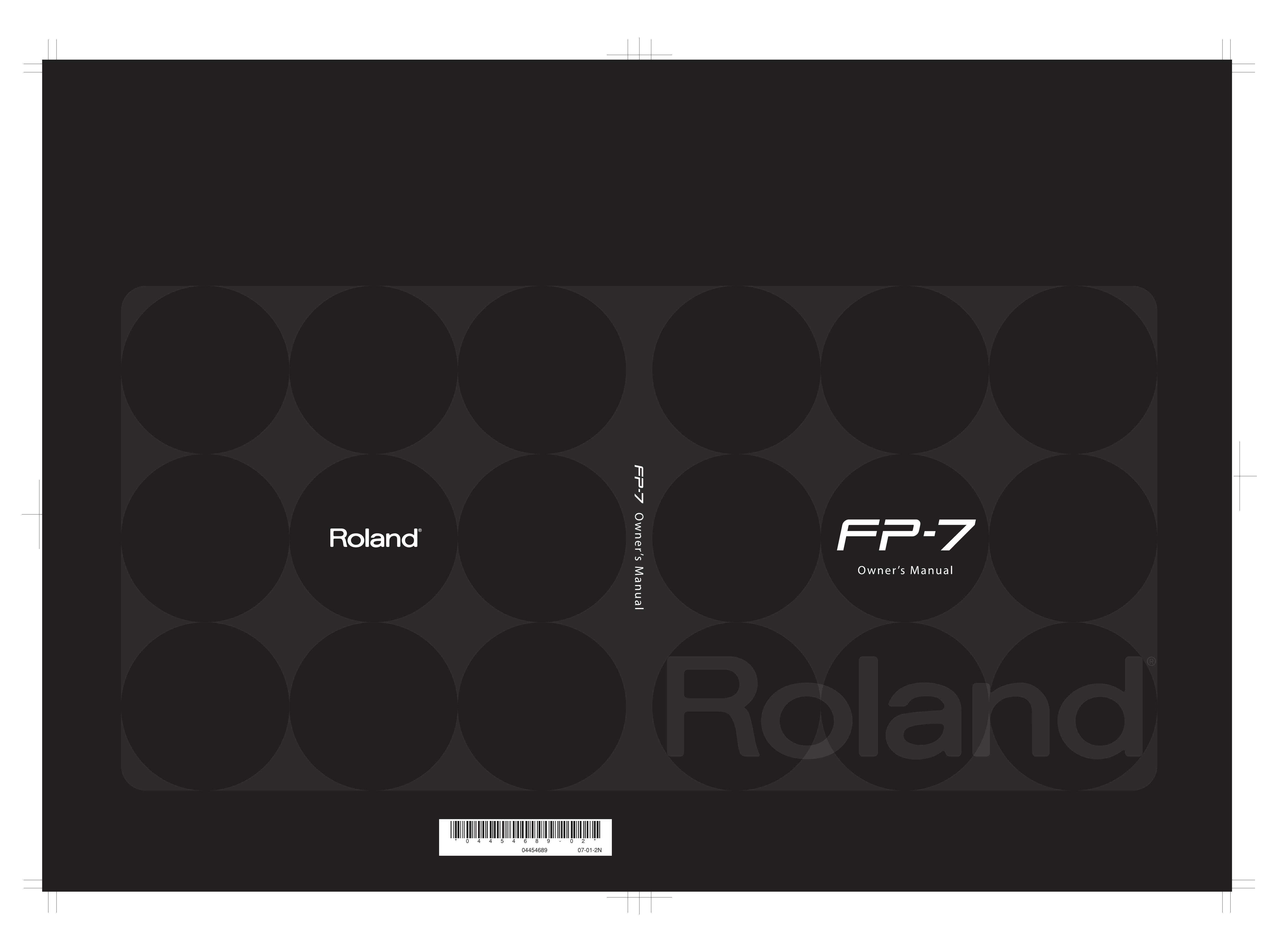 Roland FP-7 Musical Instrument User Manual