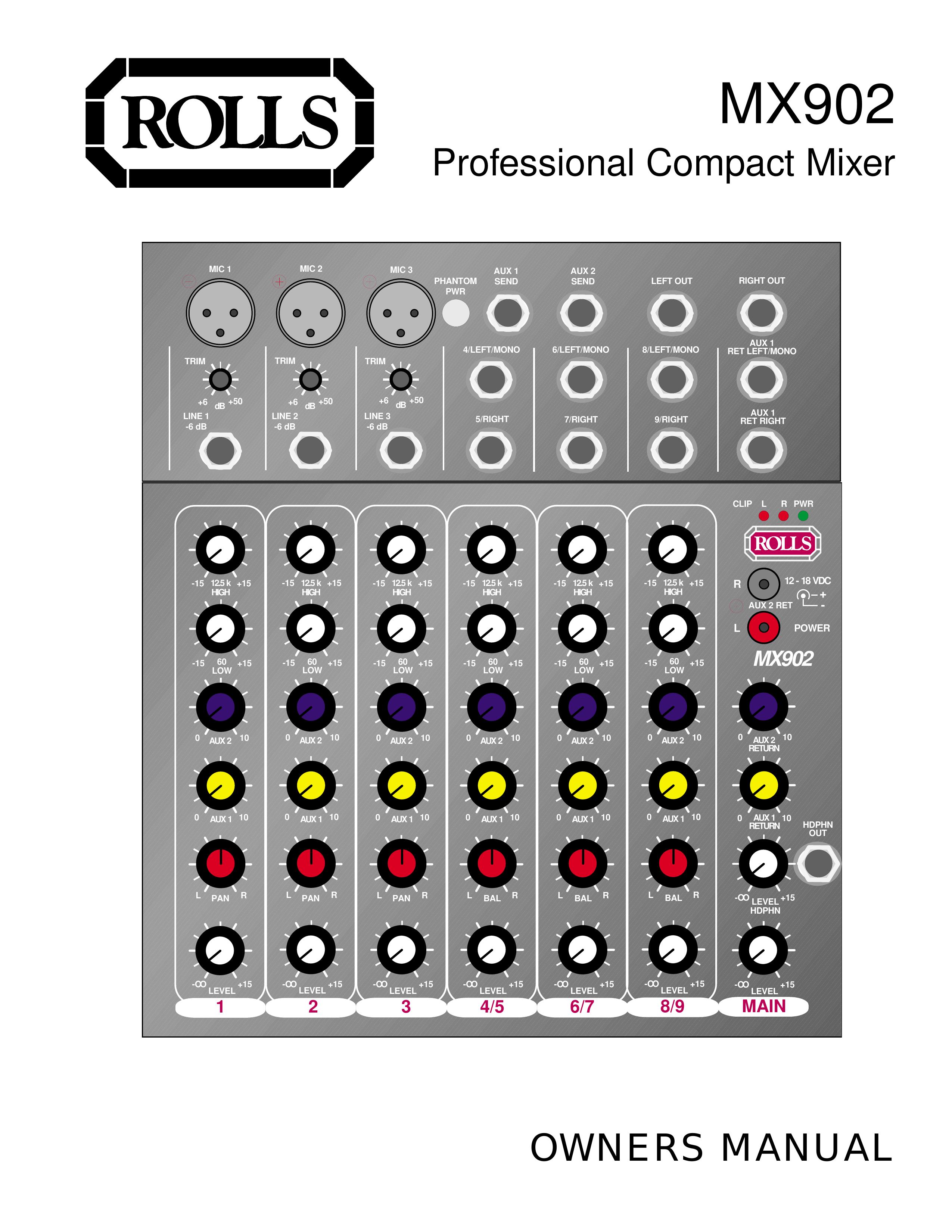 Rolls MX902 Musical Instrument User Manual