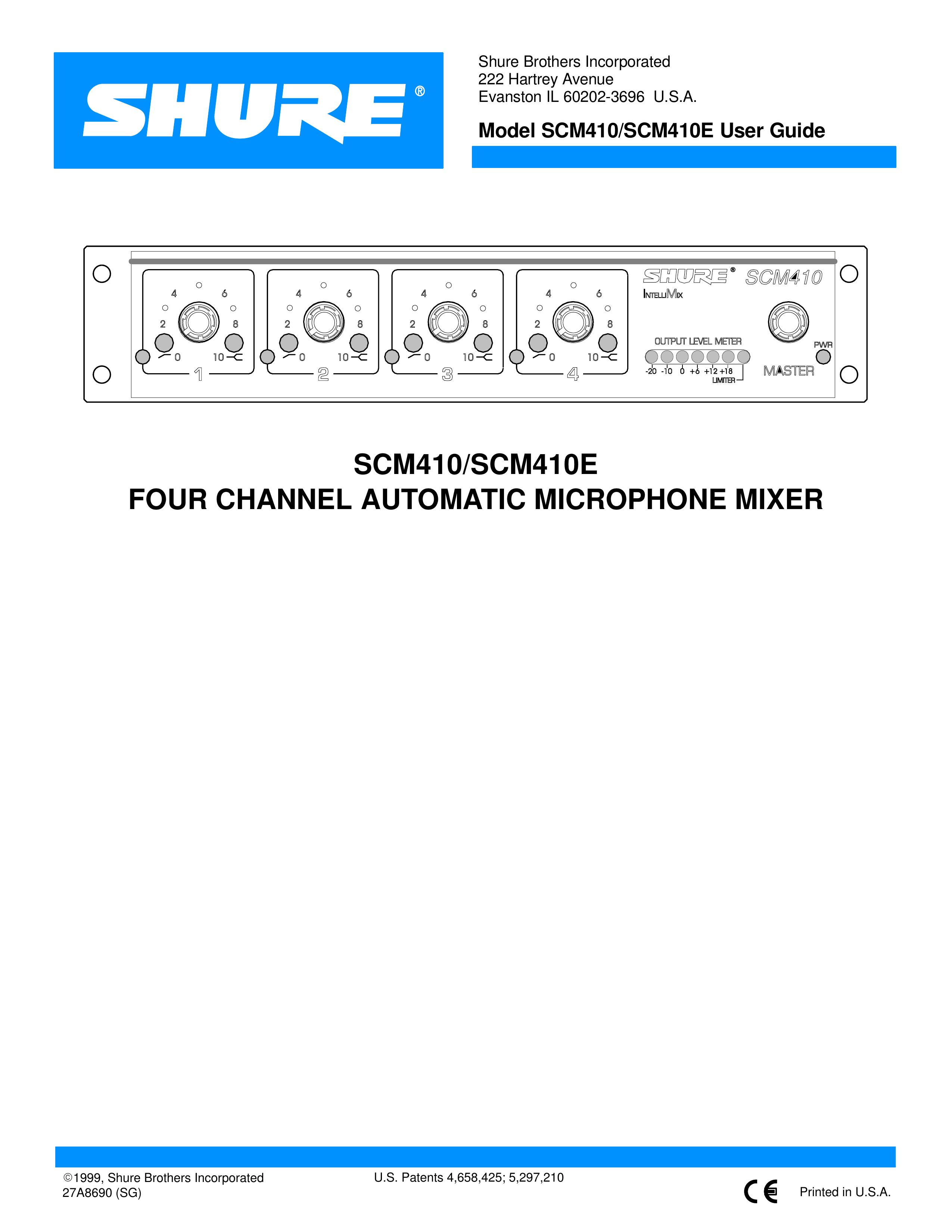 Shure SCM410E Musical Instrument User Manual
