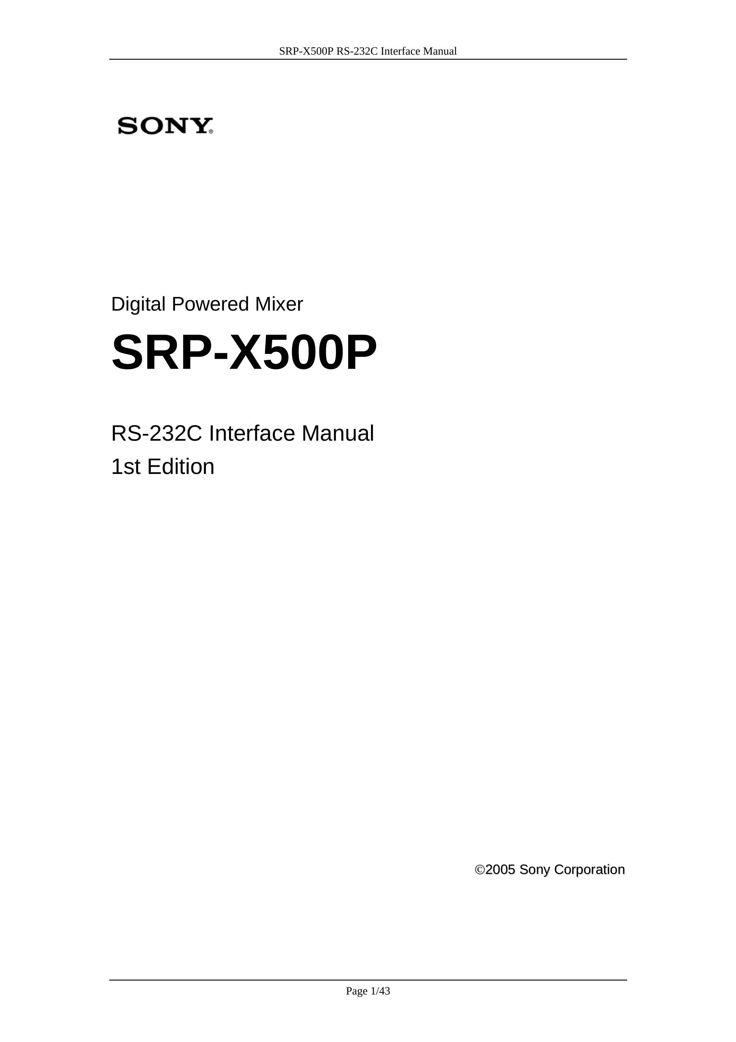Sony SRP-X500P Musical Instrument User Manual