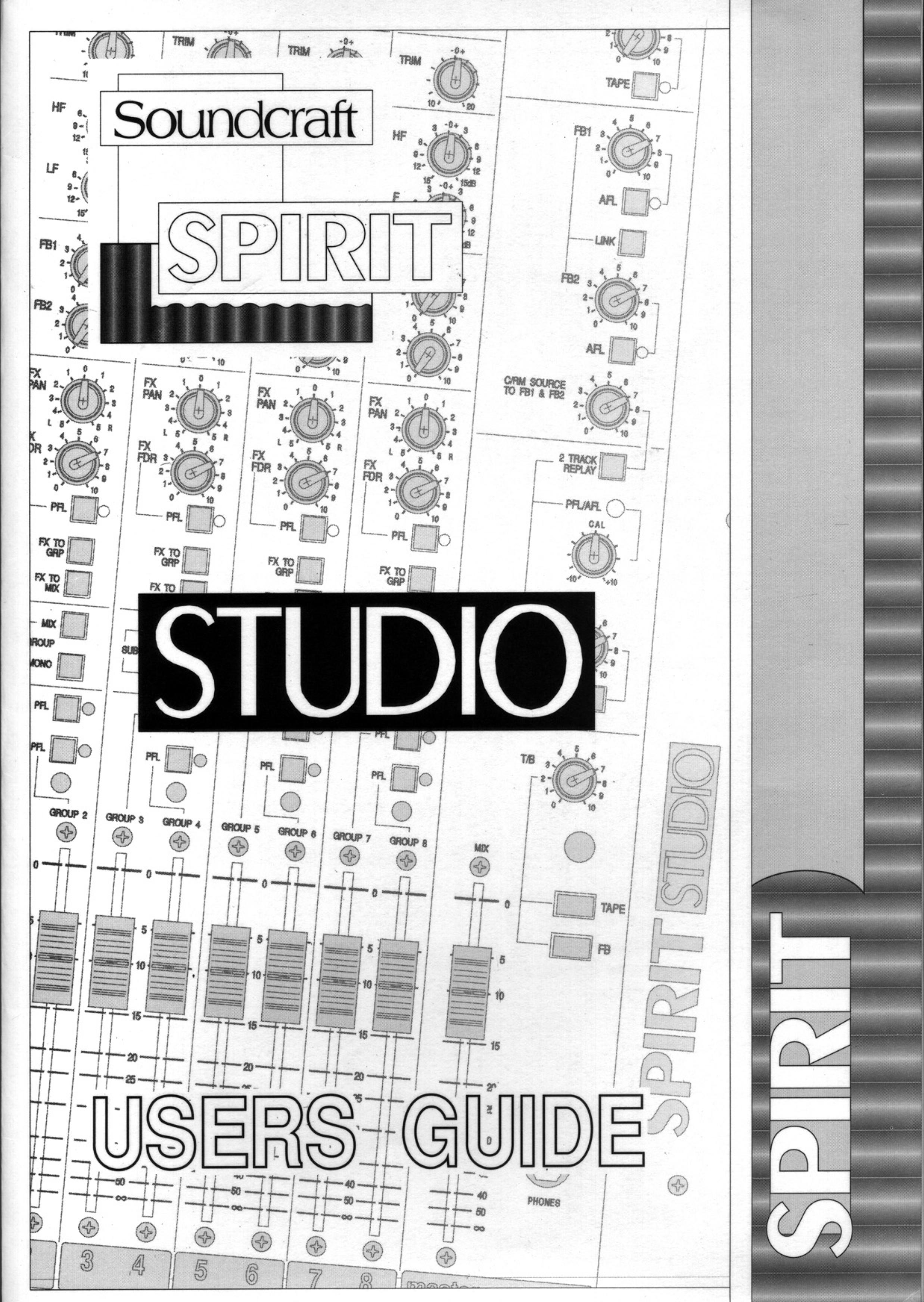SoundCraft Audio Mixing Console Model Spirit Studio Musical Instrument User Manual