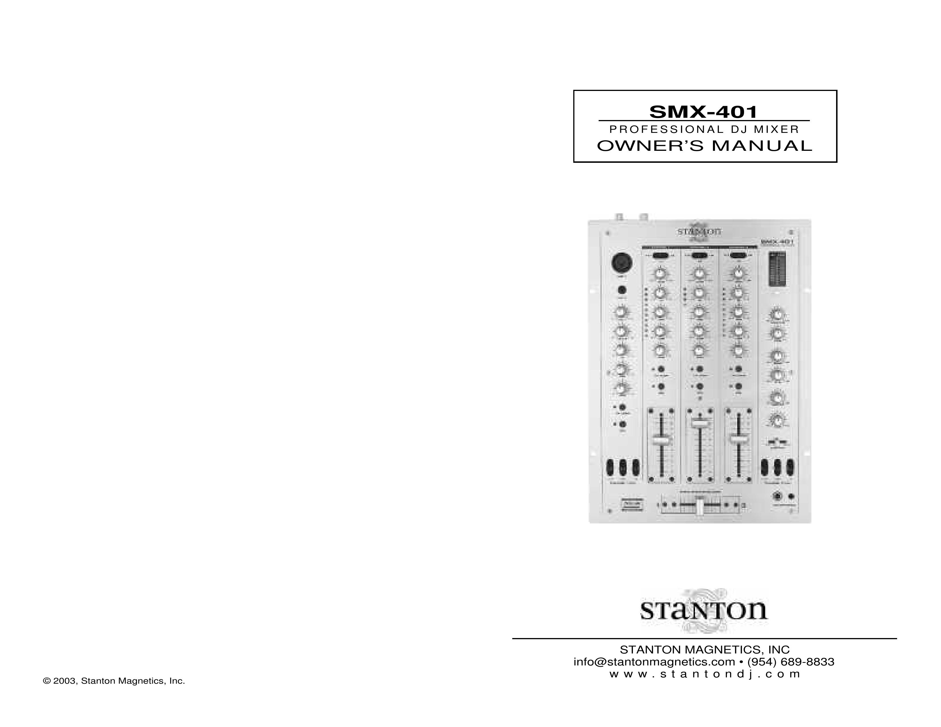 Stanton SMX-401 Musical Instrument User Manual