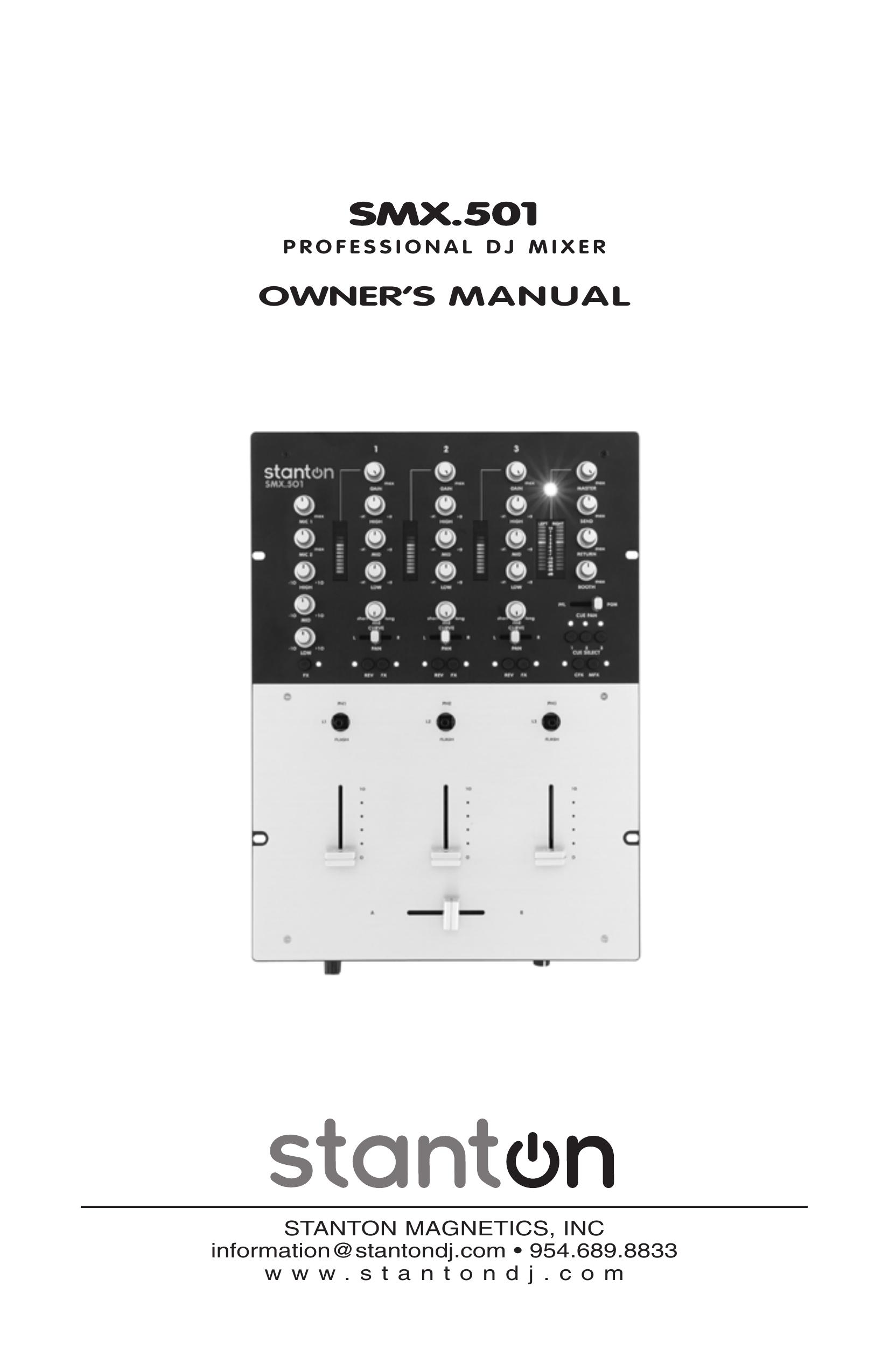 Stanton SMX.501 Musical Instrument User Manual