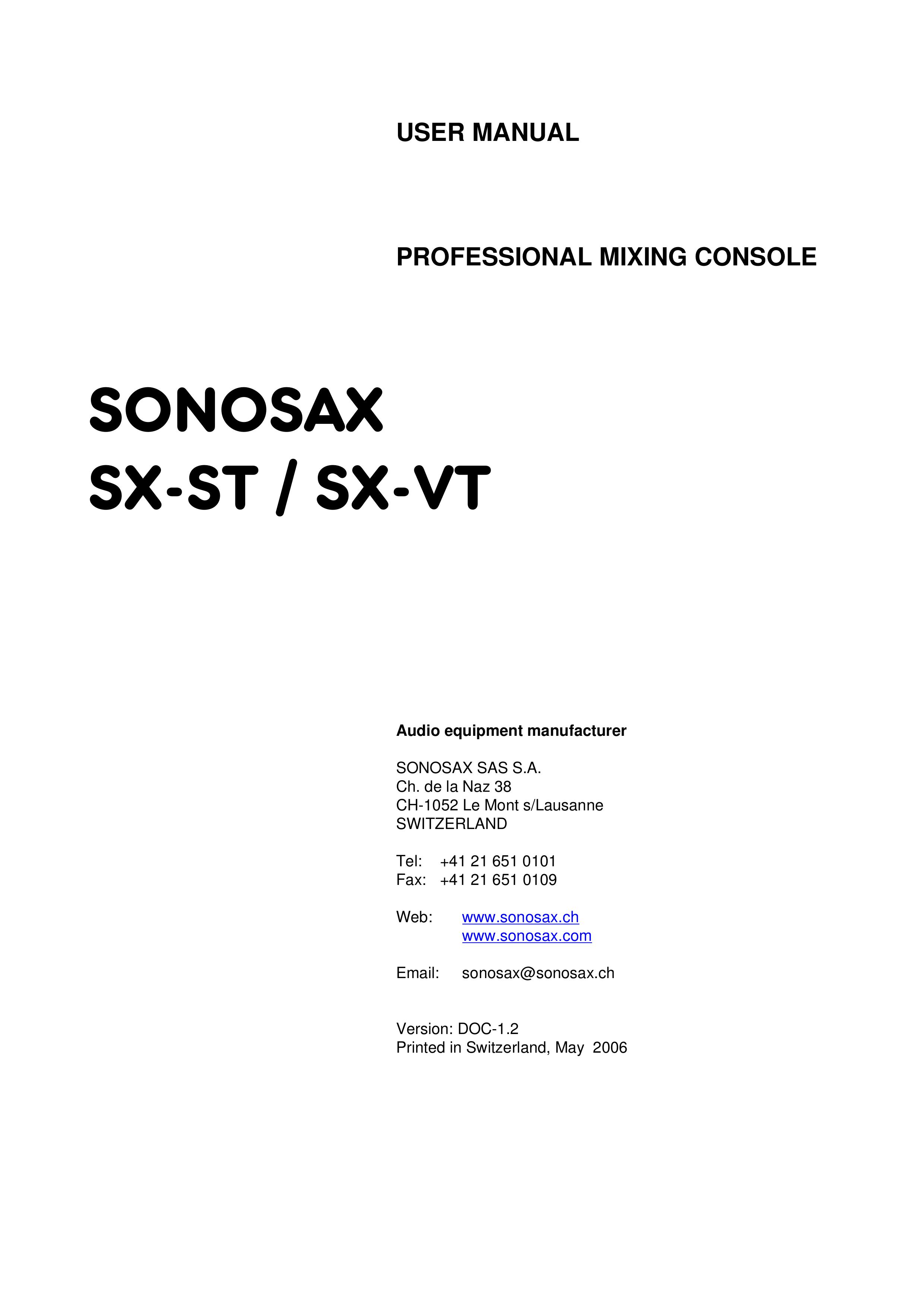 SV Sound SX-ST Musical Instrument User Manual