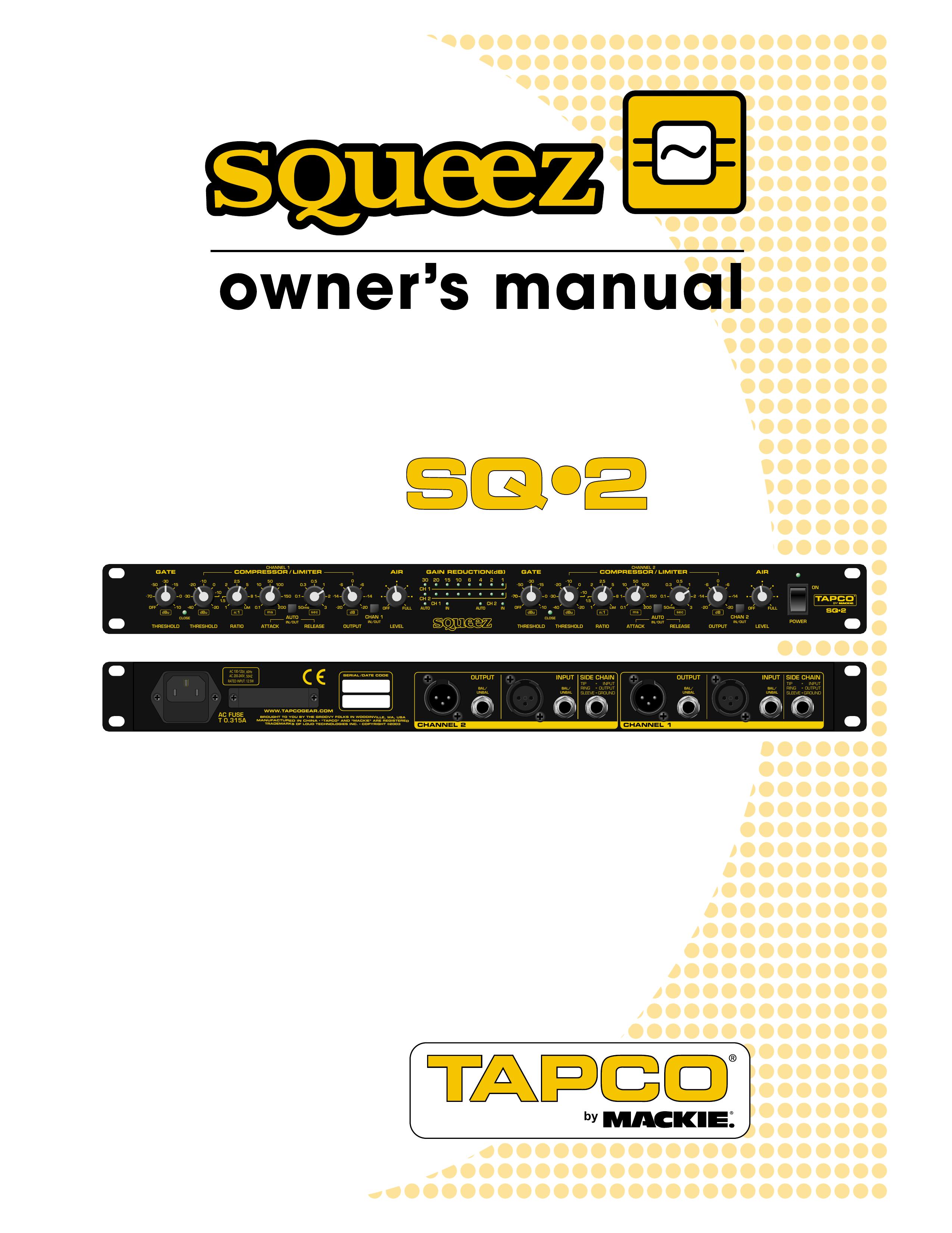 Tapco SQ2 Musical Instrument User Manual
