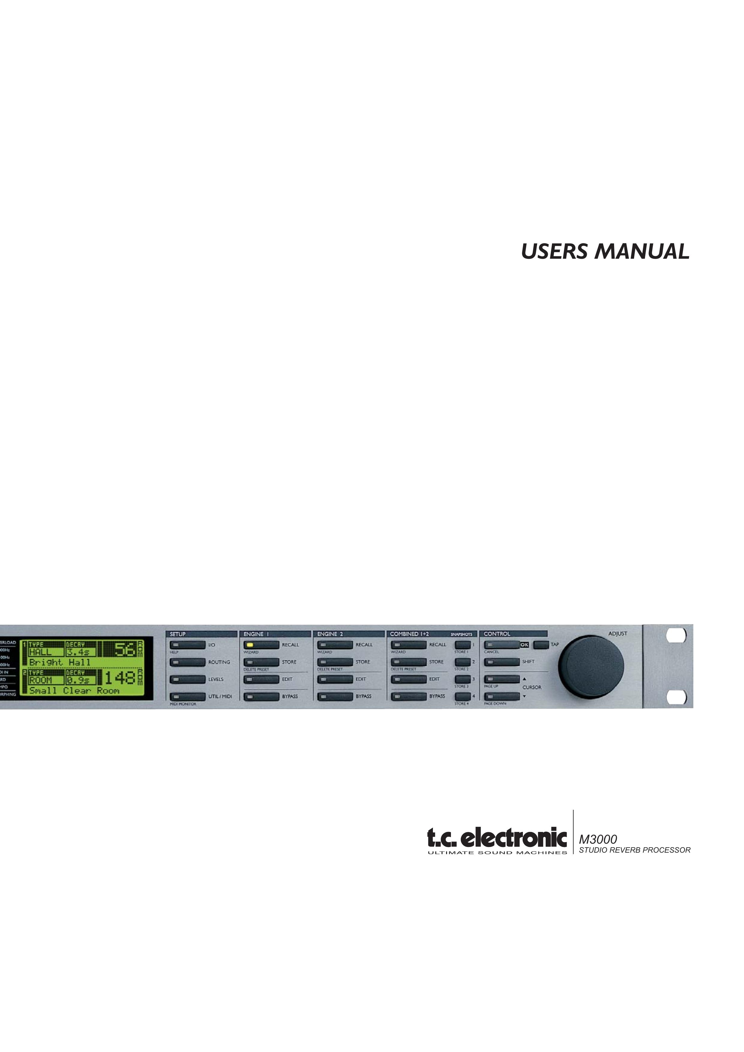TC electronic SDN BHD M3000 Musical Instrument User Manual