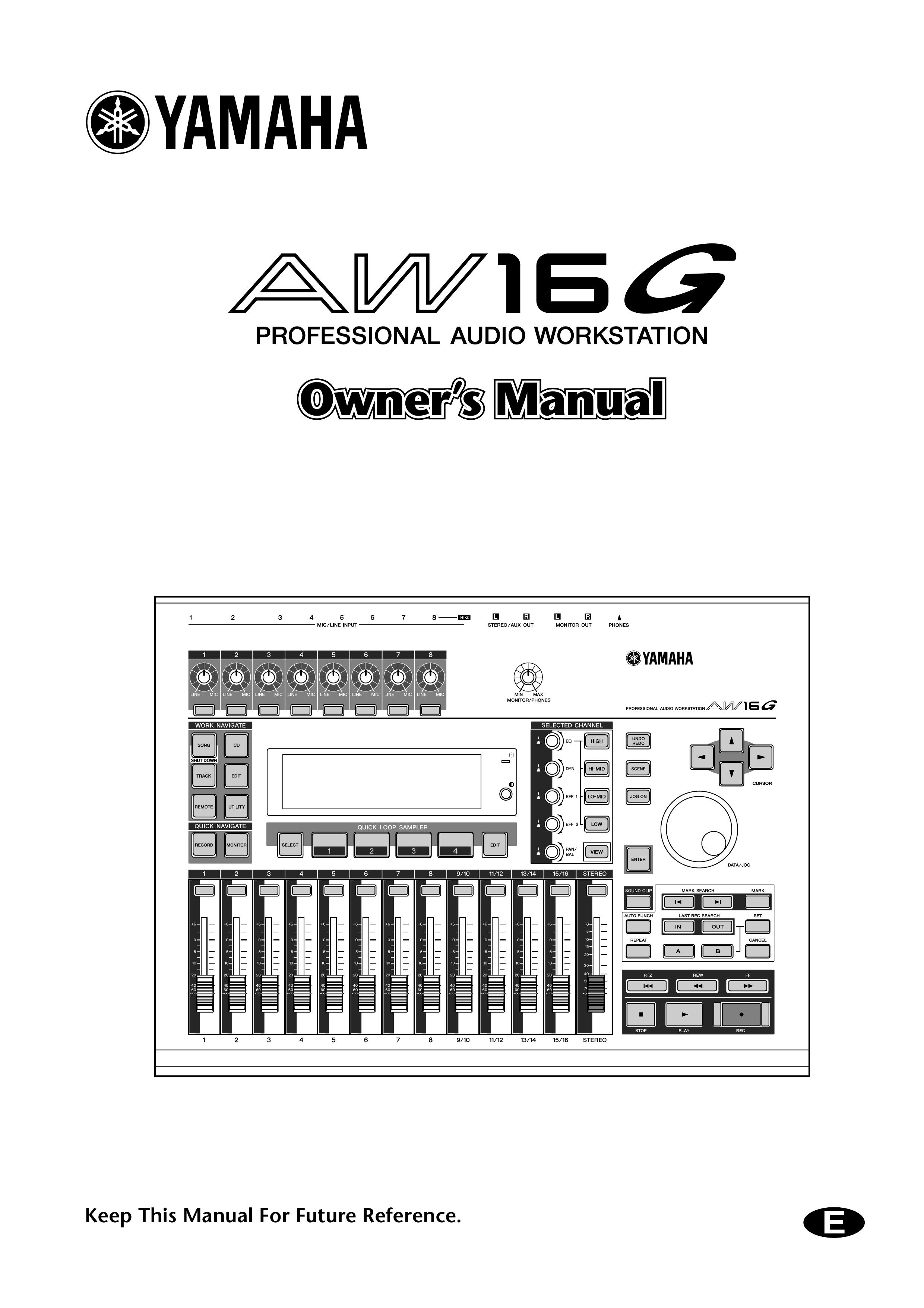 Yamaha AW 16G Musical Instrument User Manual