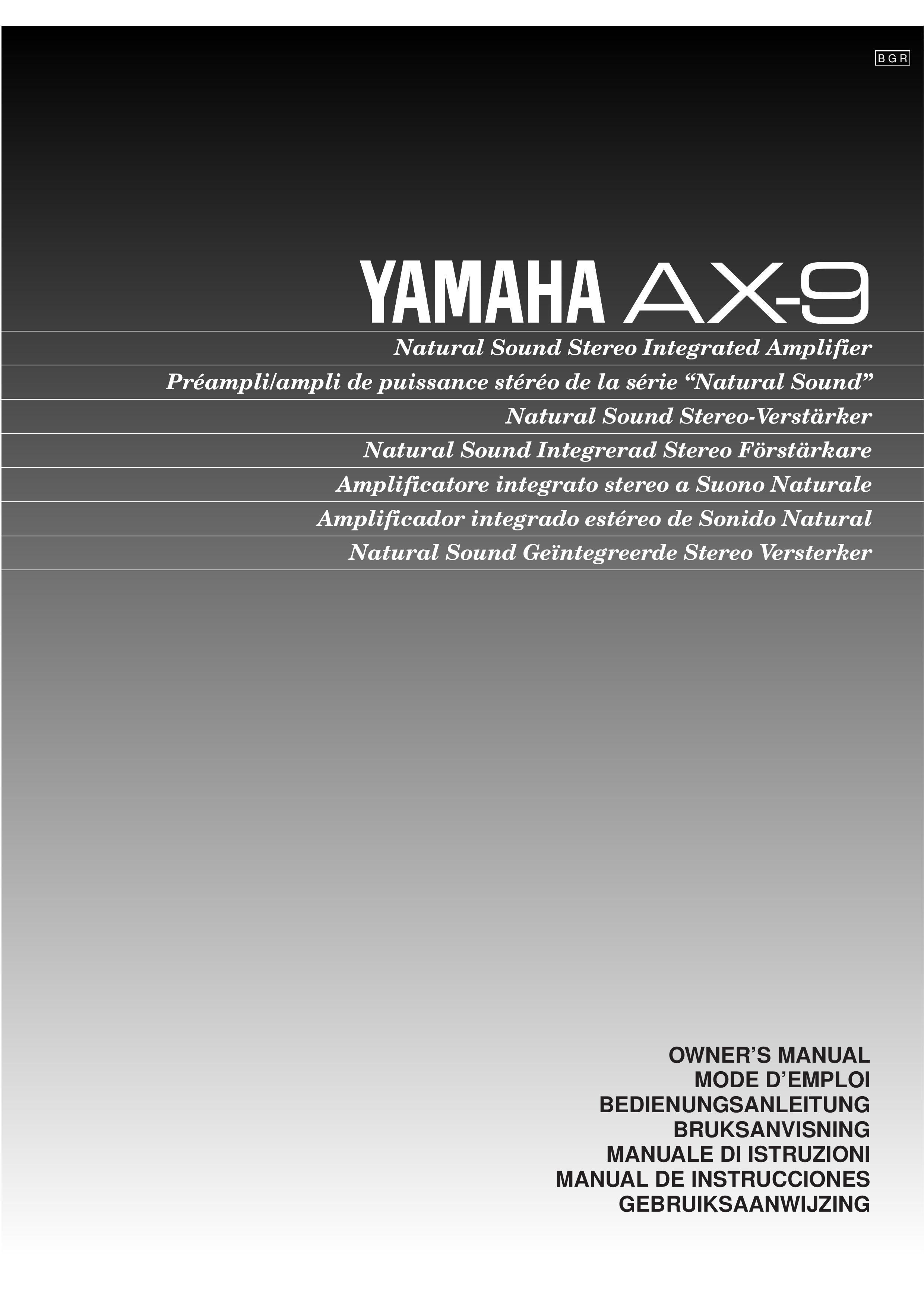 Yamaha AX-9 Musical Instrument User Manual