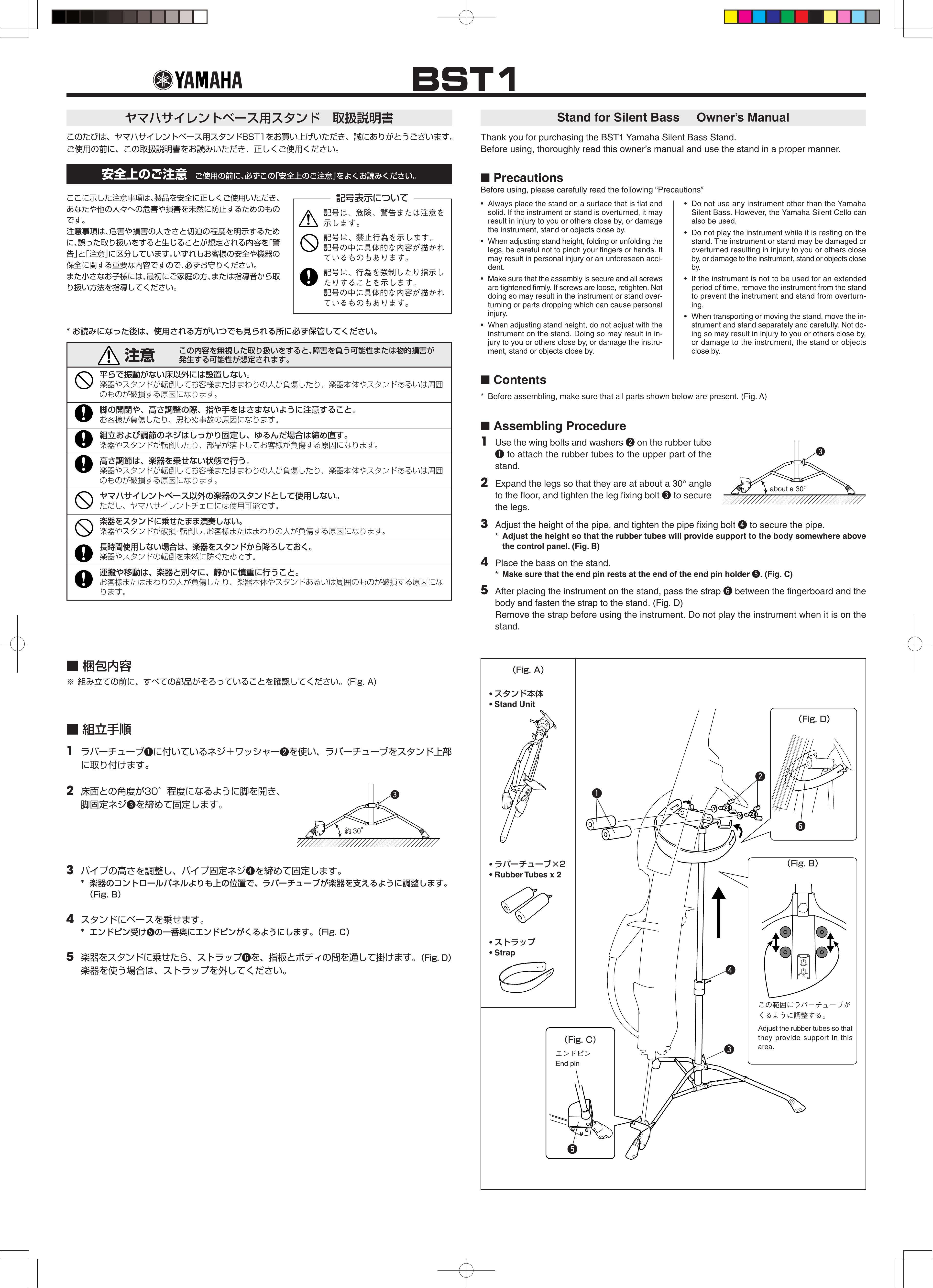 Yamaha BST1 Musical Instrument User Manual