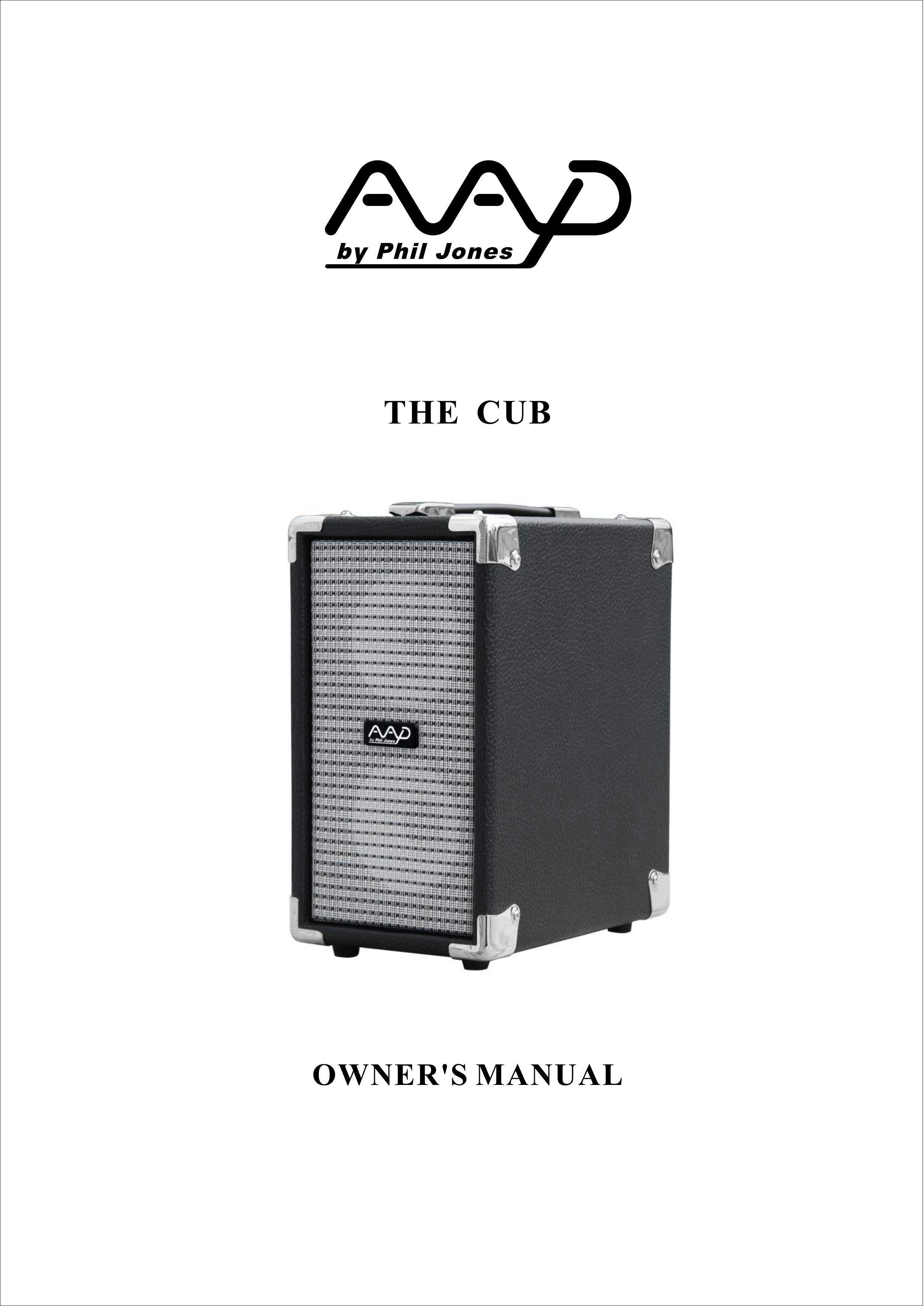American Acoustic Development CUB AG-100 Musical Instrument Amplifier User Manual