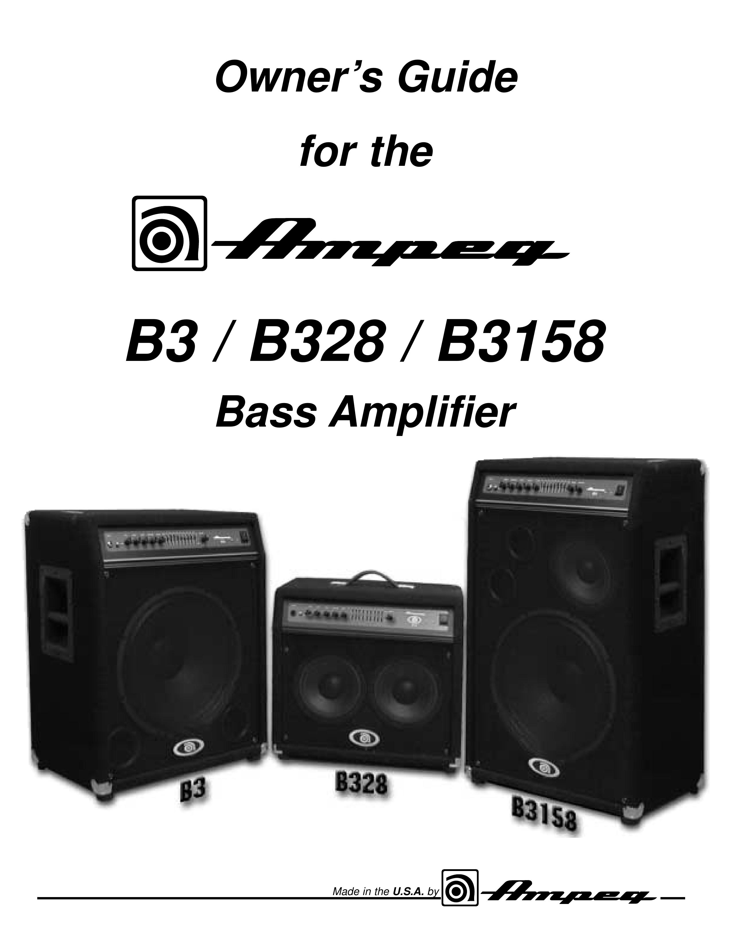 Ampeg B328 Musical Instrument Amplifier User Manual