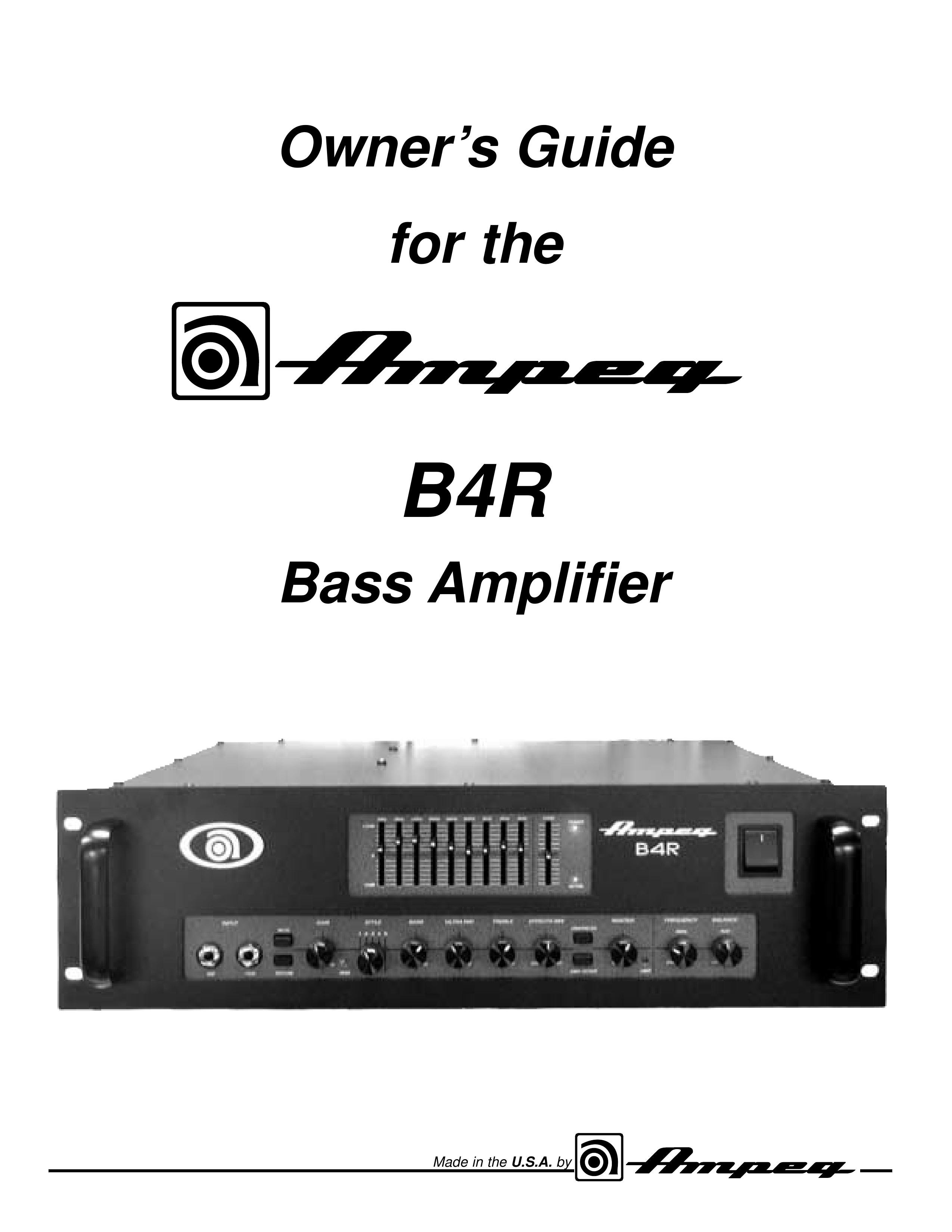 Ampeg B4R Musical Instrument Amplifier User Manual