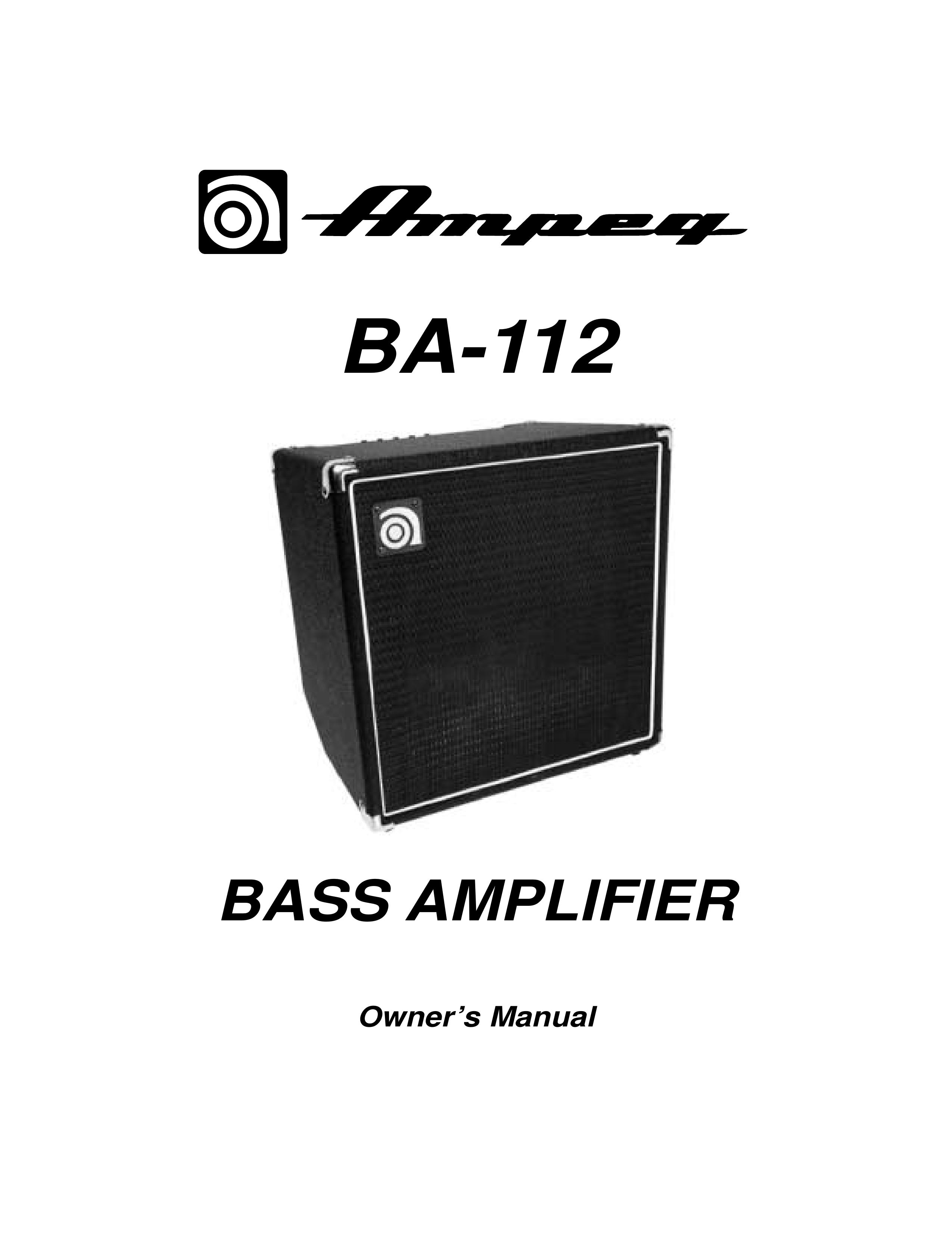 Ampeg BA-112 Musical Instrument Amplifier User Manual