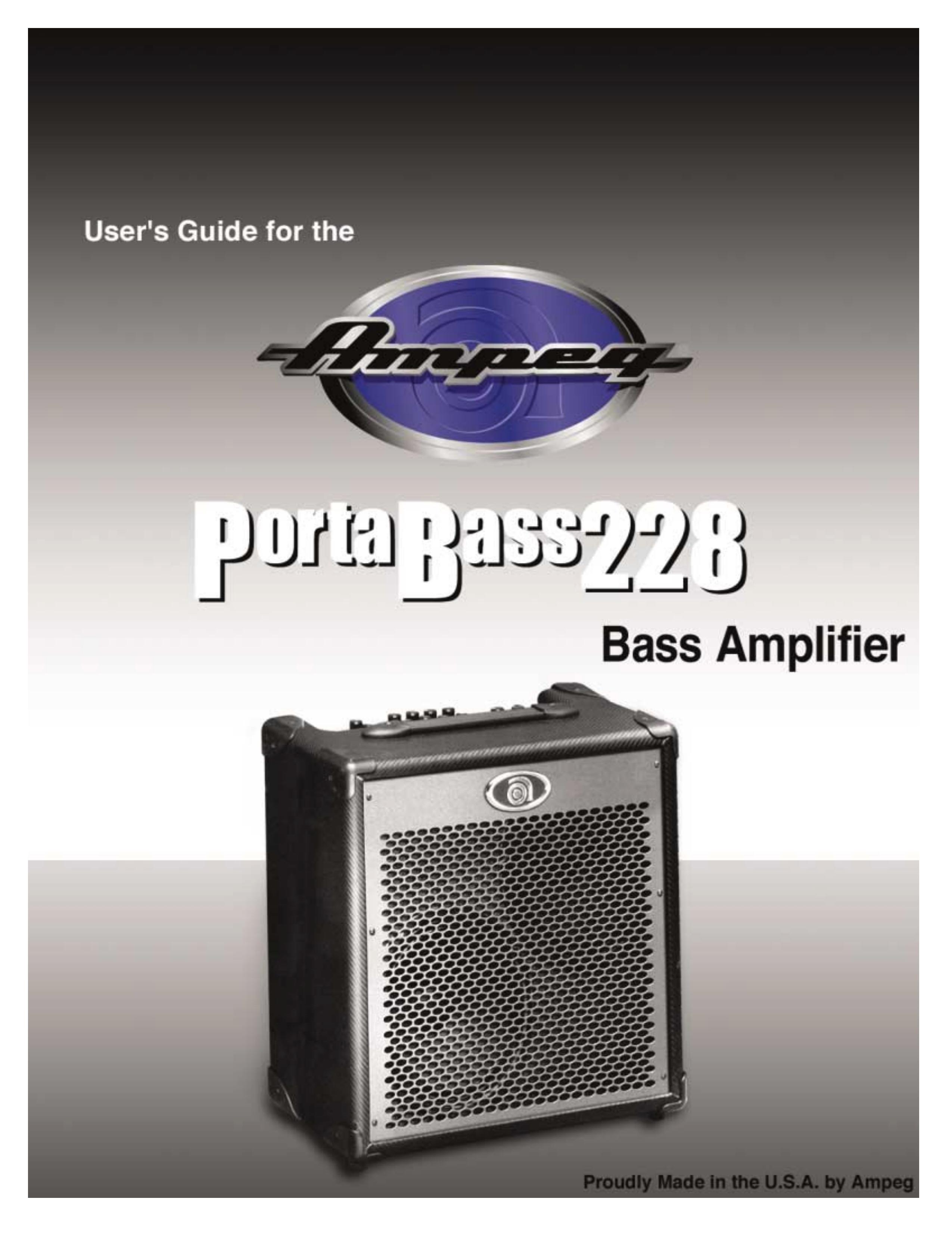 Ampeg PBC228 Musical Instrument Amplifier User Manual