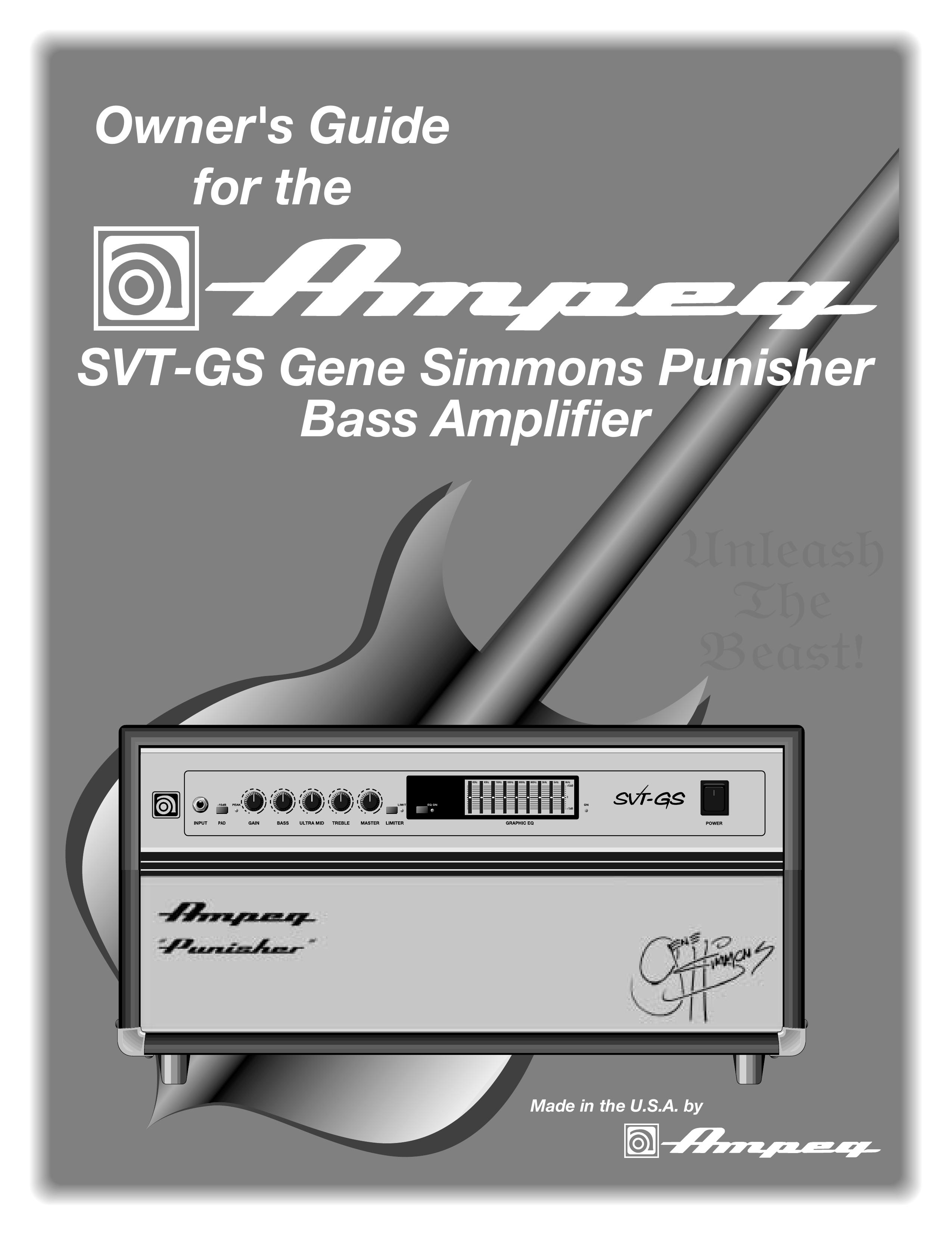 Ampeg SVT-GS Musical Instrument Amplifier User Manual