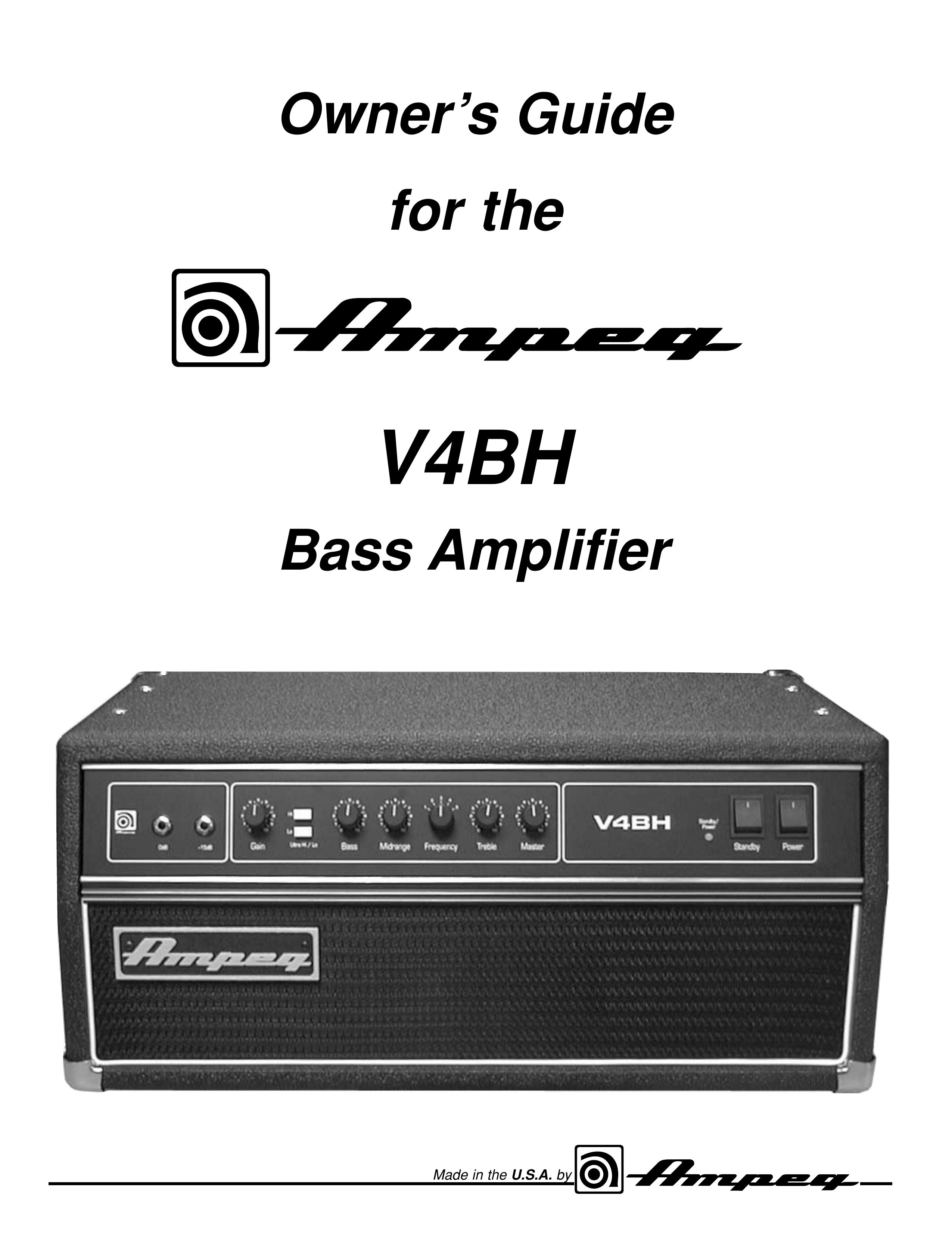 Ampeg V4BH Musical Instrument Amplifier User Manual