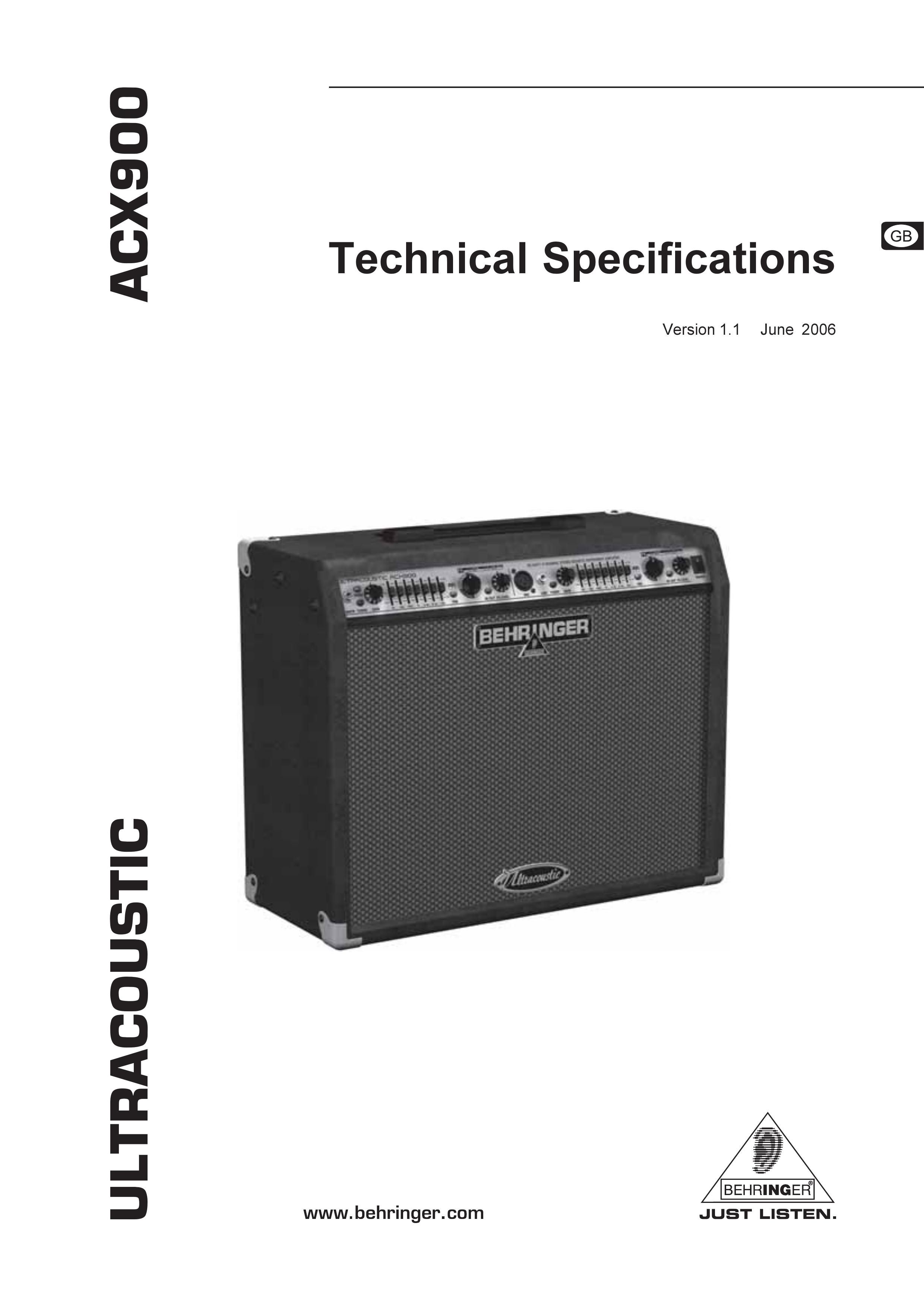Behringer ACX900 Musical Instrument Amplifier User Manual