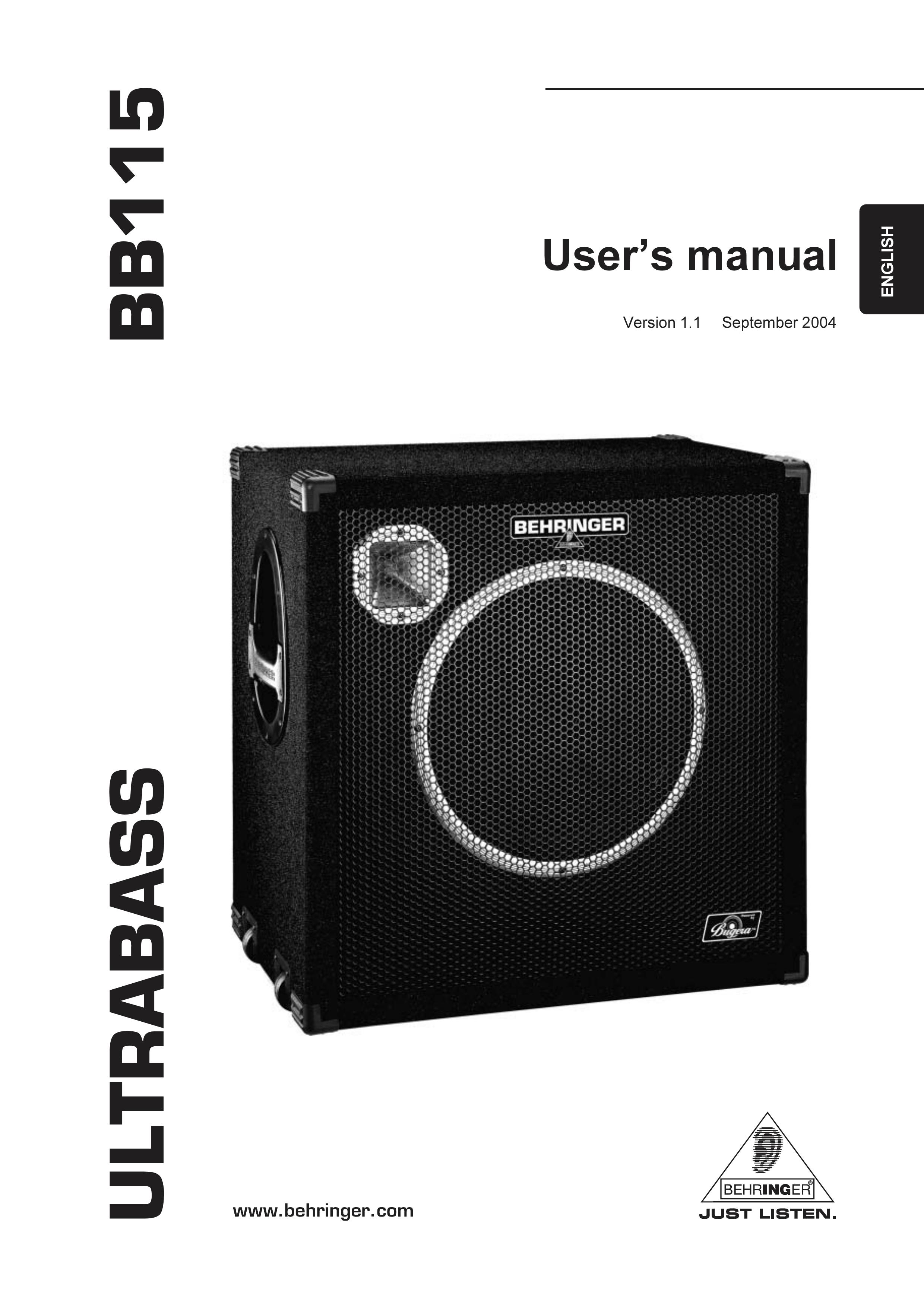 Behringer BB115 Musical Instrument Amplifier User Manual