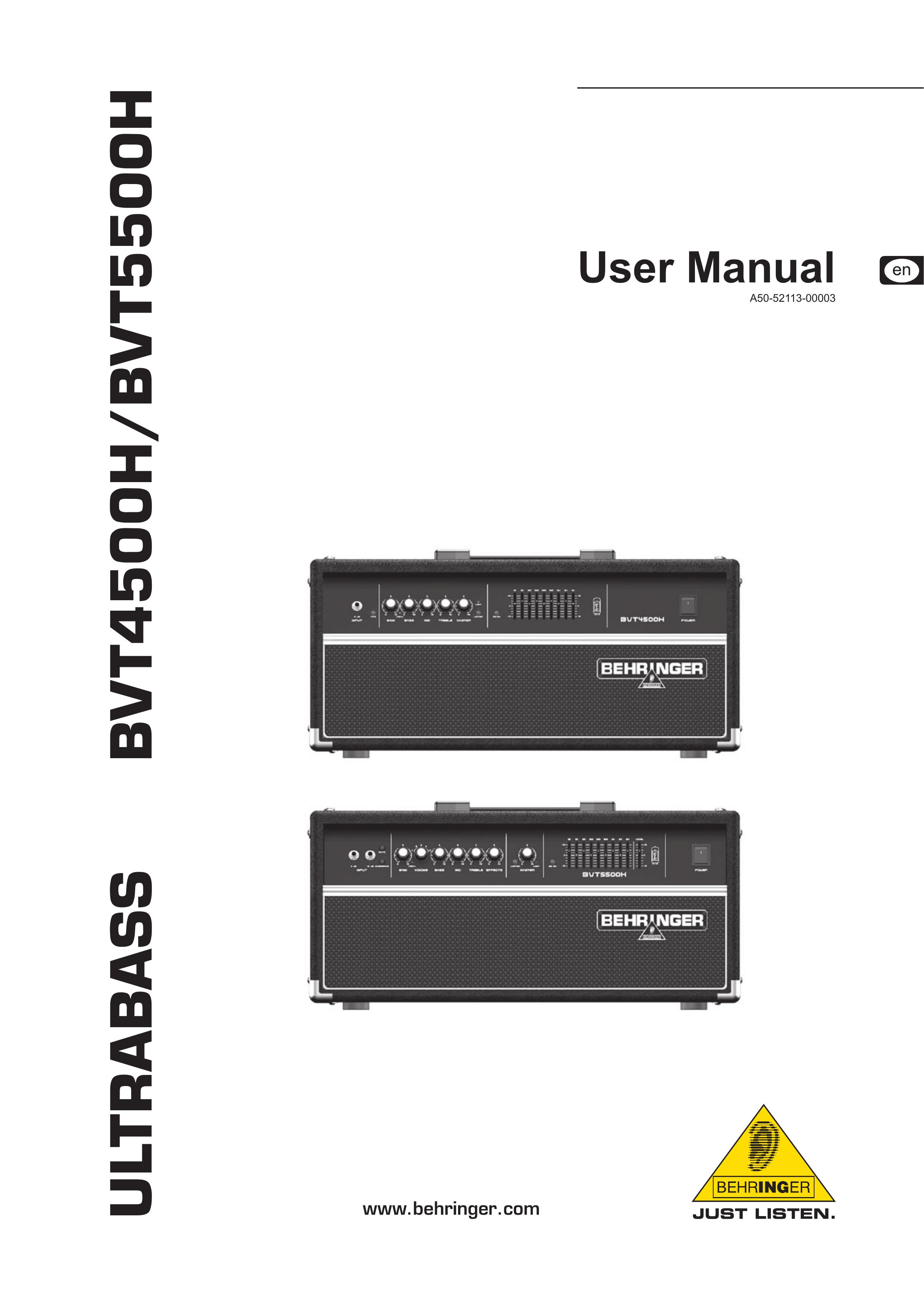 Behringer BVT4500H Musical Instrument Amplifier User Manual