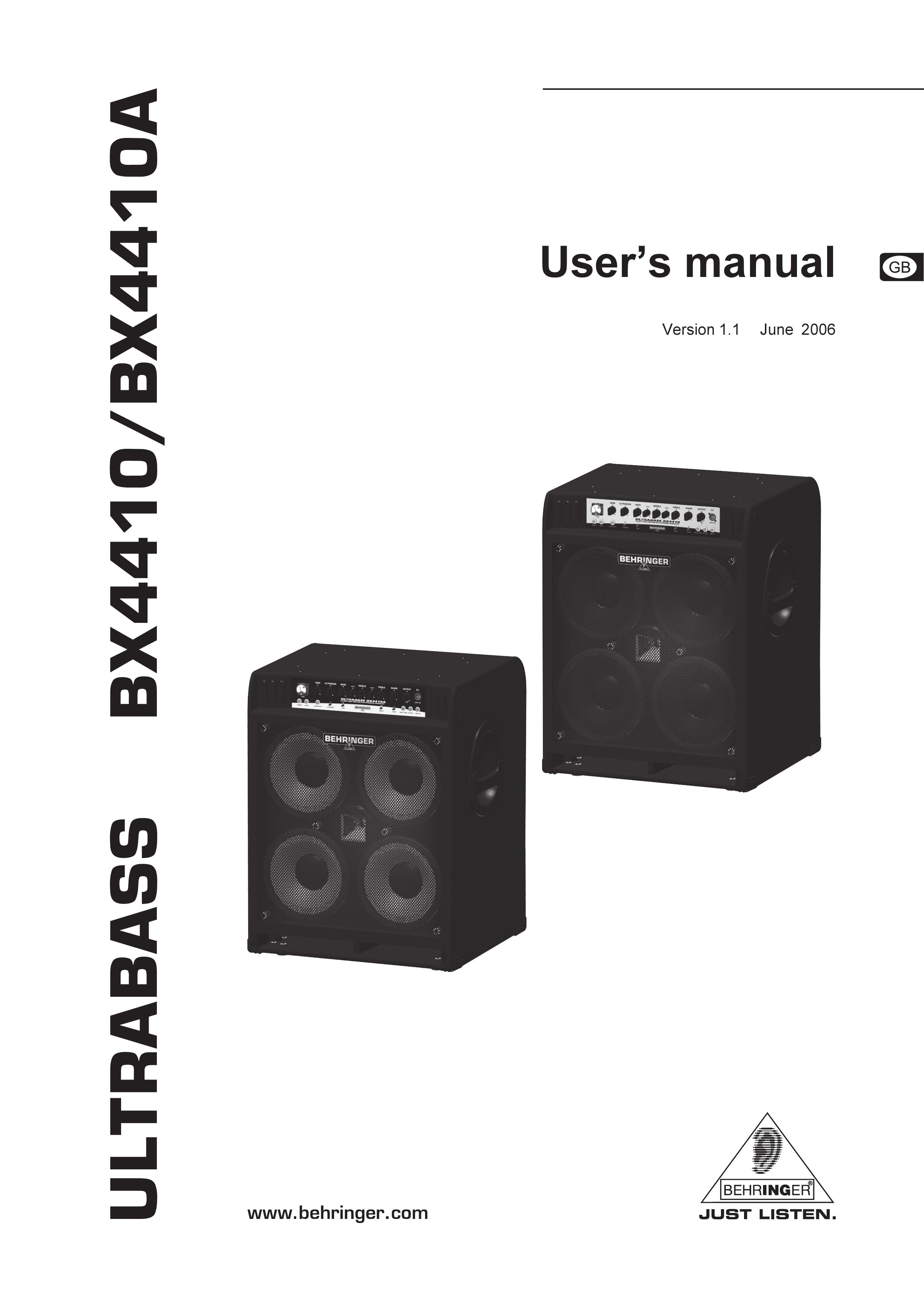 Behringer BX4410A Musical Instrument Amplifier User Manual
