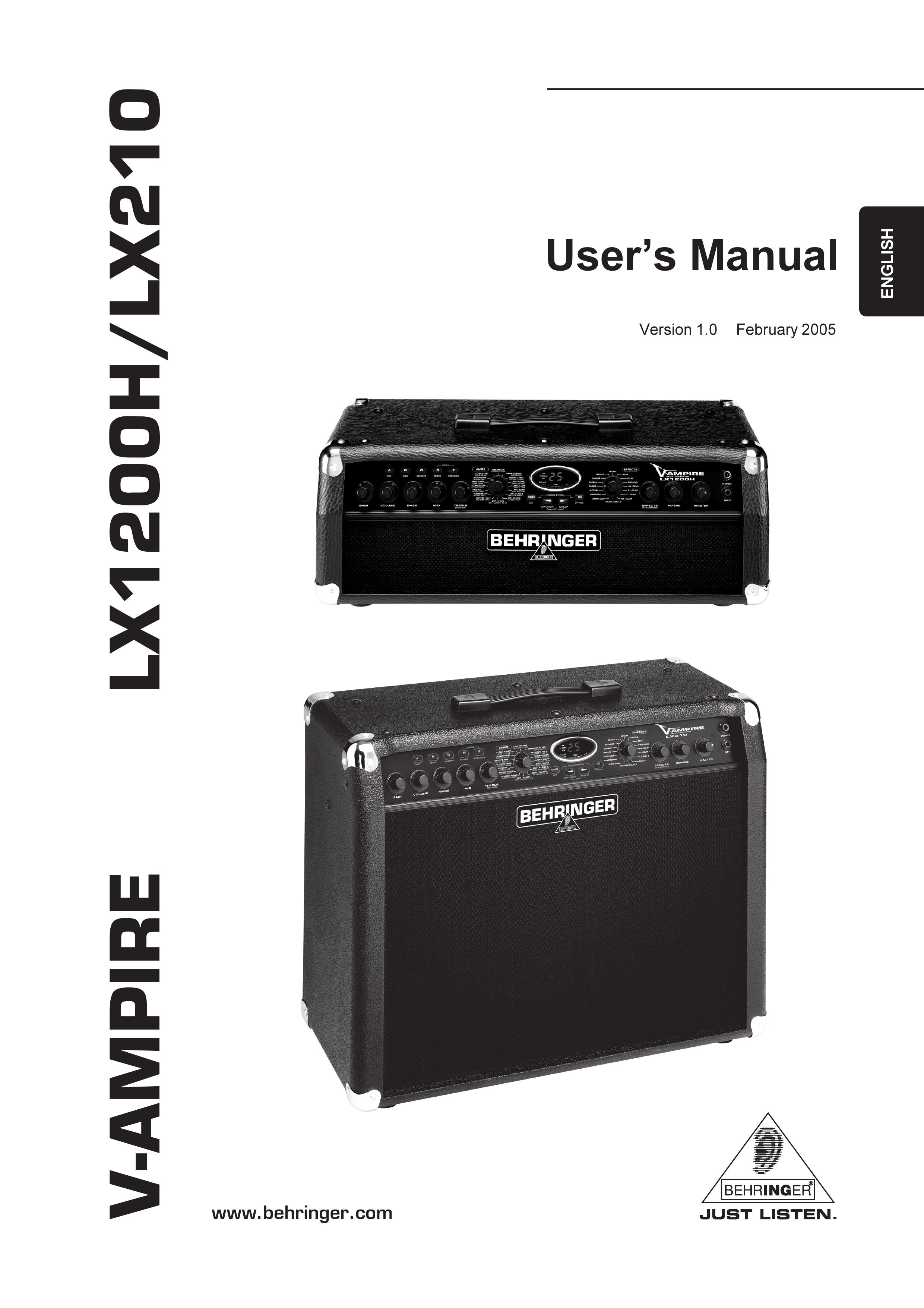 Behringer LX1200H/LX210 Musical Instrument Amplifier User Manual