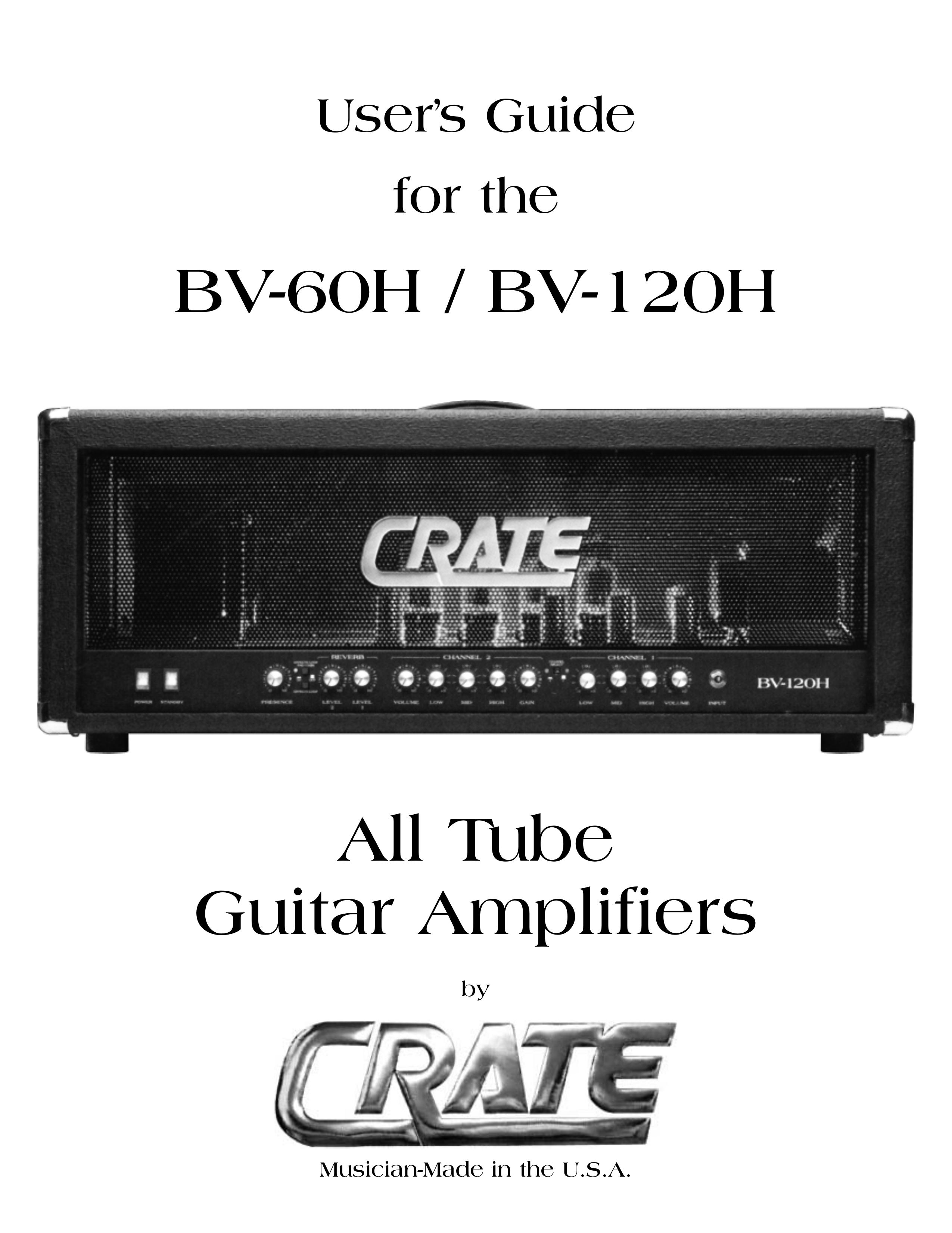 Crate Amplifiers BV-60H Musical Instrument Amplifier User Manual