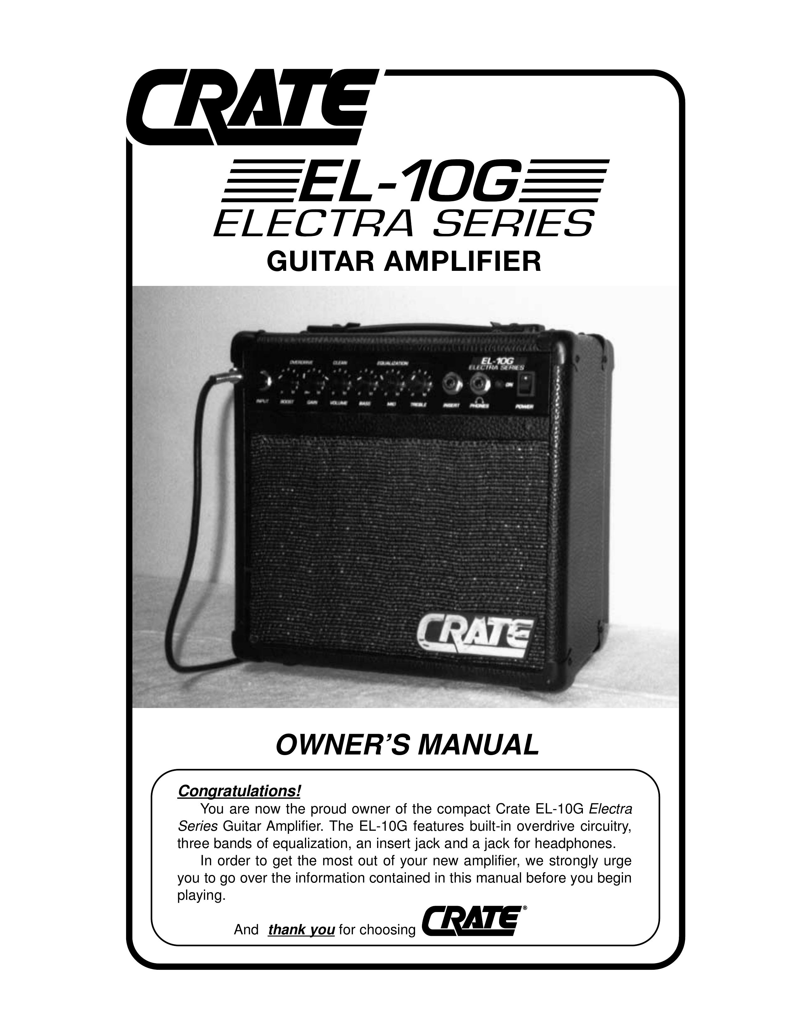 Crate Amplifiers EL-10G Musical Instrument Amplifier User Manual