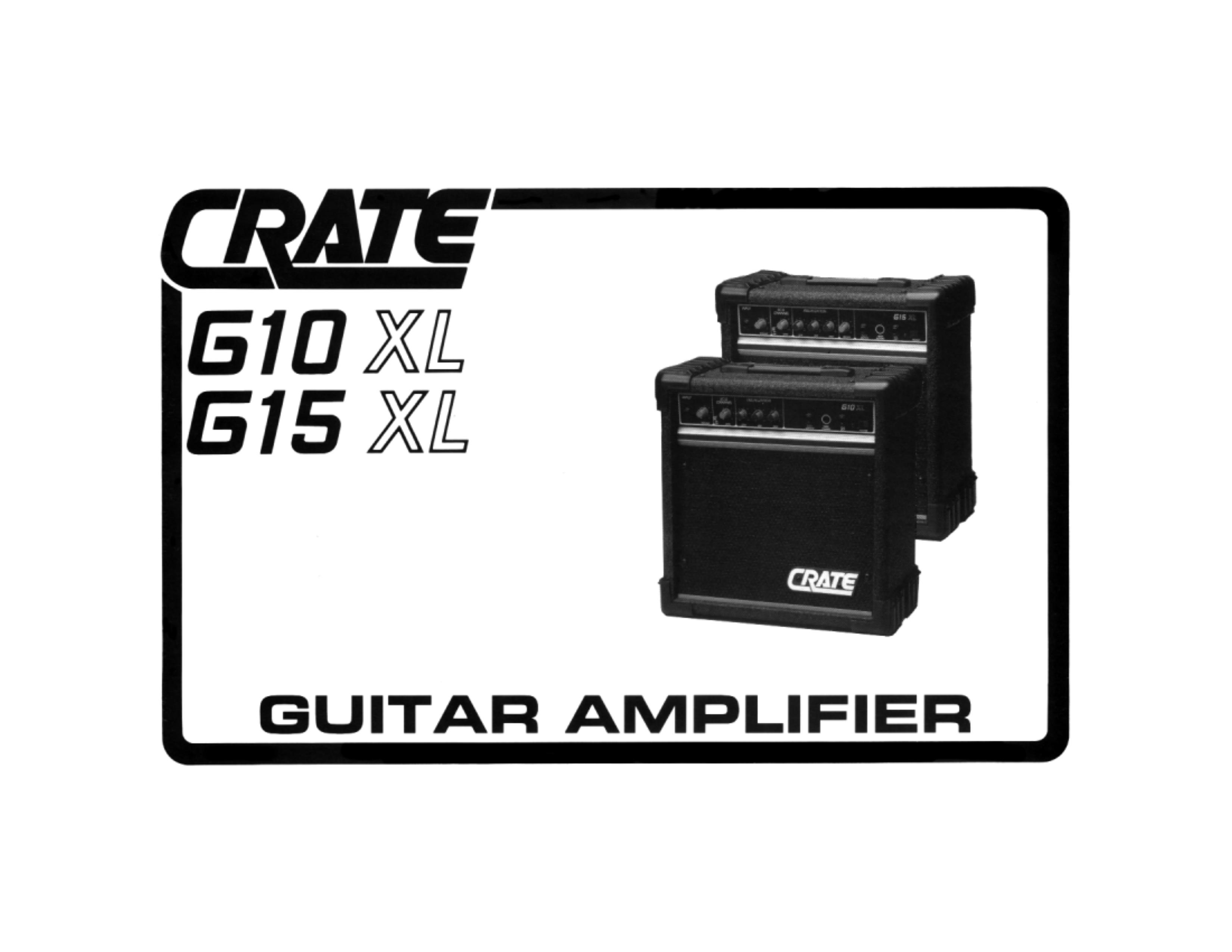 Crate Amplifiers G15XL Musical Instrument Amplifier User Manual