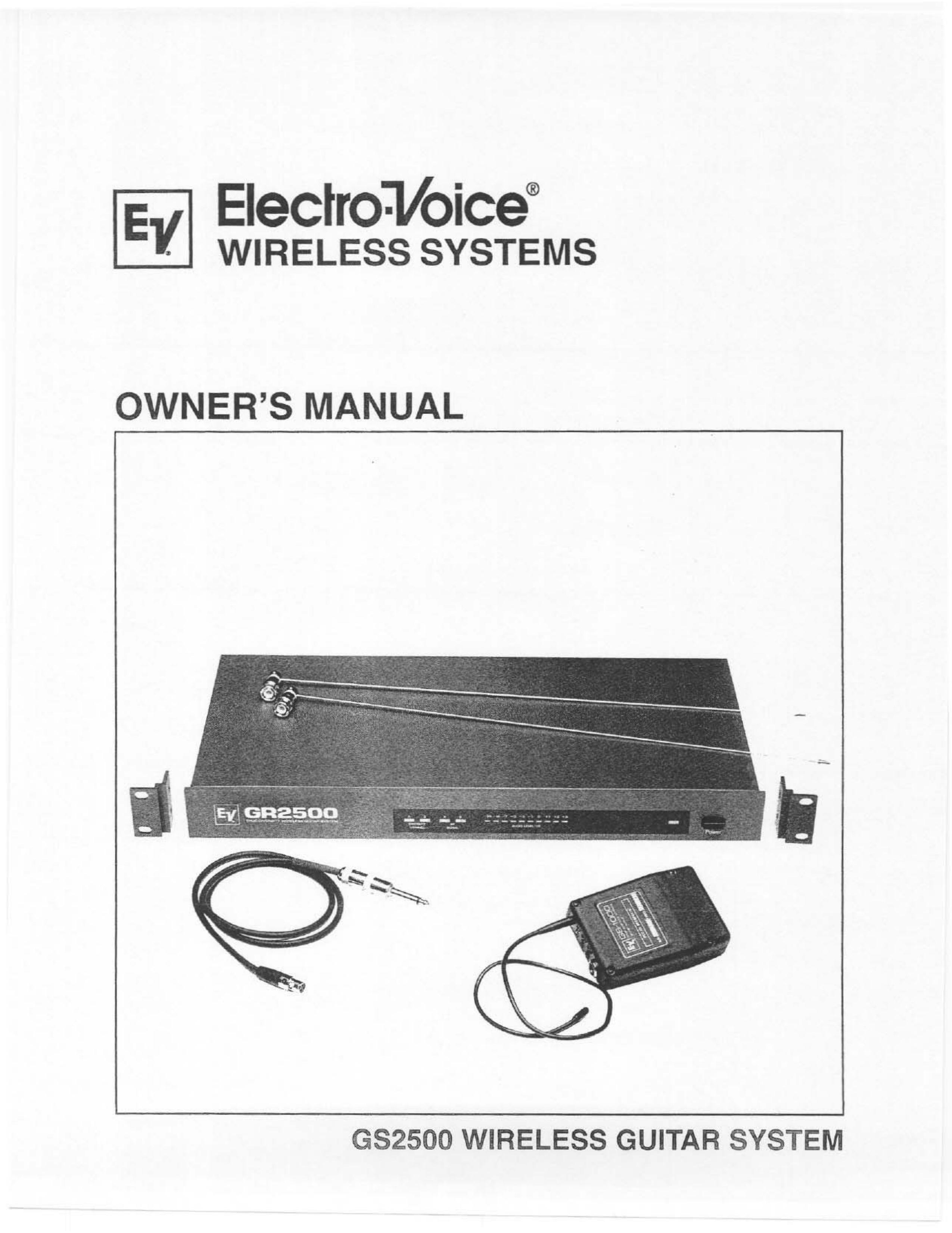 Electro-Voice GS2500 Musical Instrument Amplifier User Manual