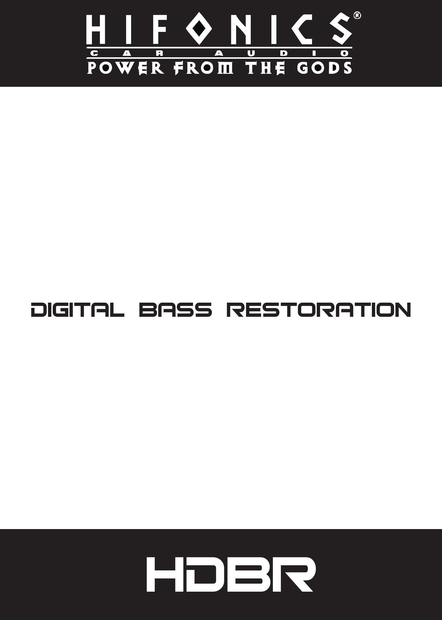 Hifionics Digital Bass Restoration Musical Instrument Amplifier User Manual