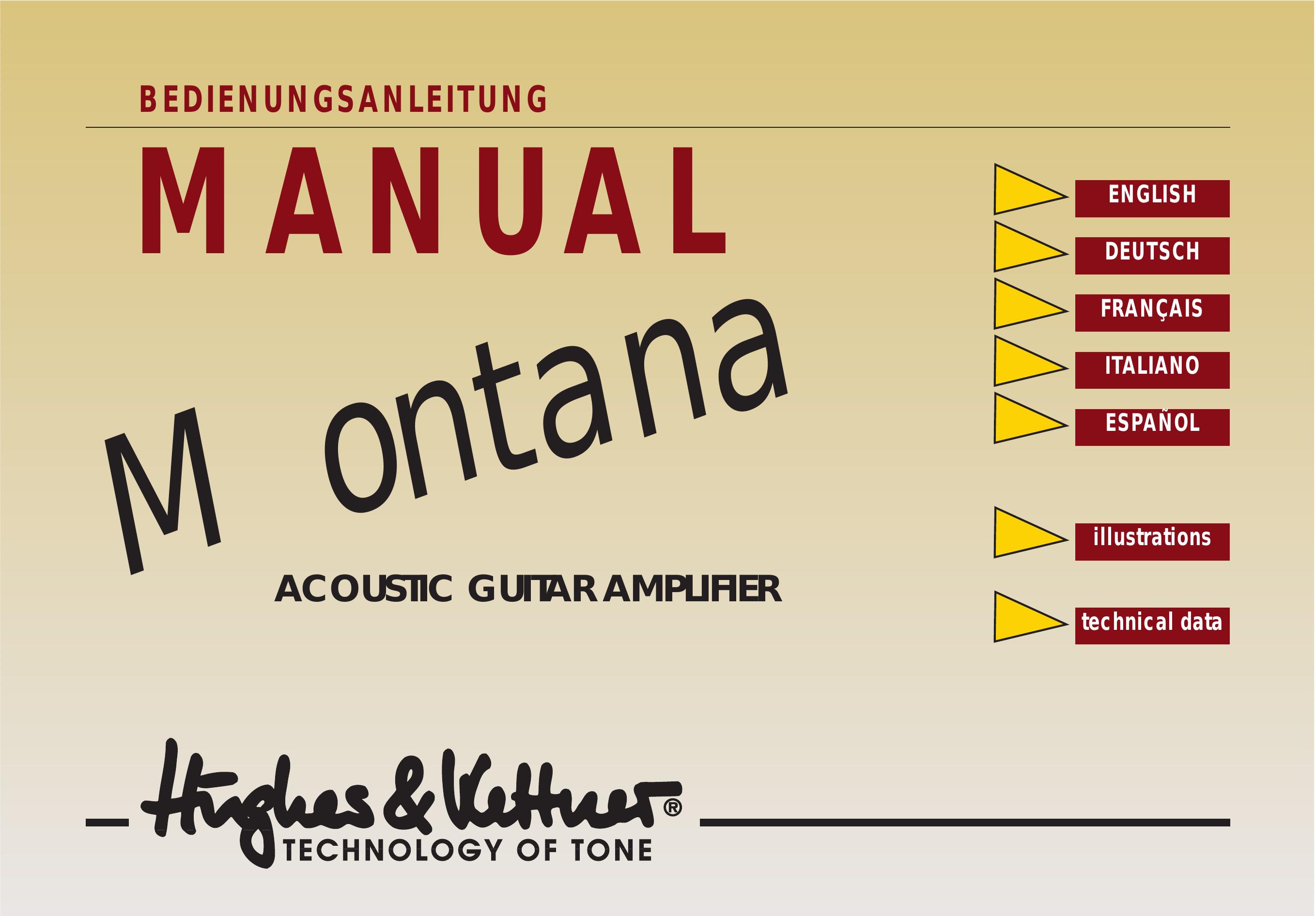 Hughes & Kettner Acoustic Guitar Amplifier Musical Instrument Amplifier User Manual