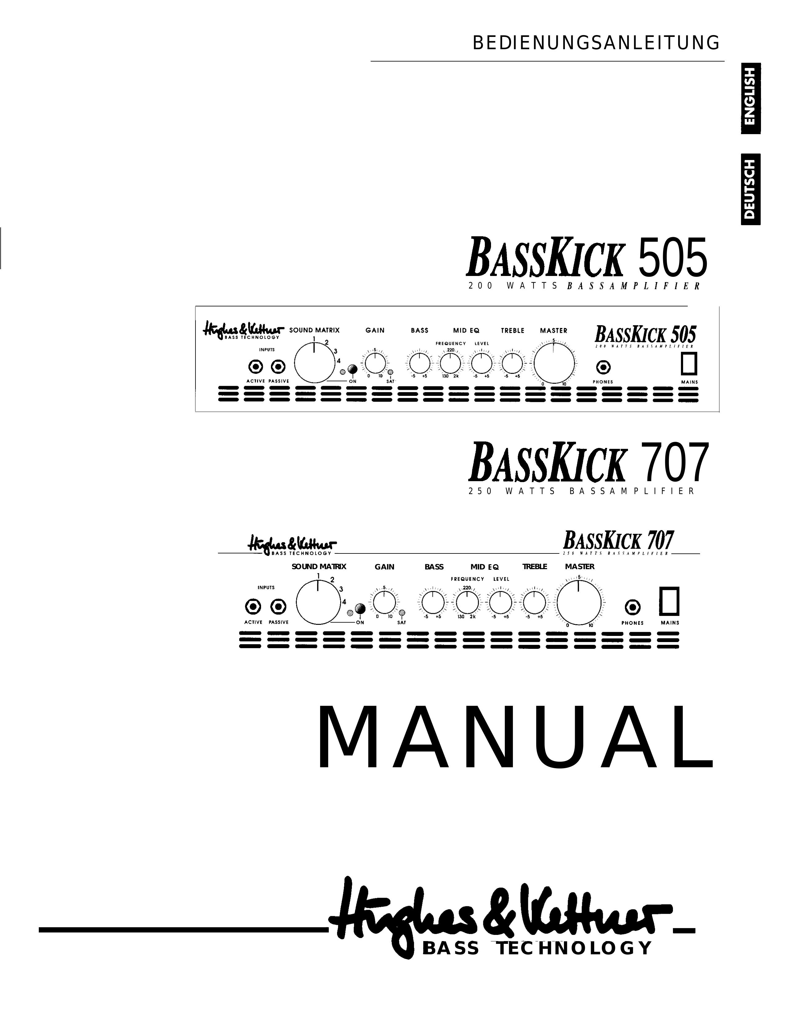 Hughes & Kettner Bass Kick 505 Musical Instrument Amplifier User Manual