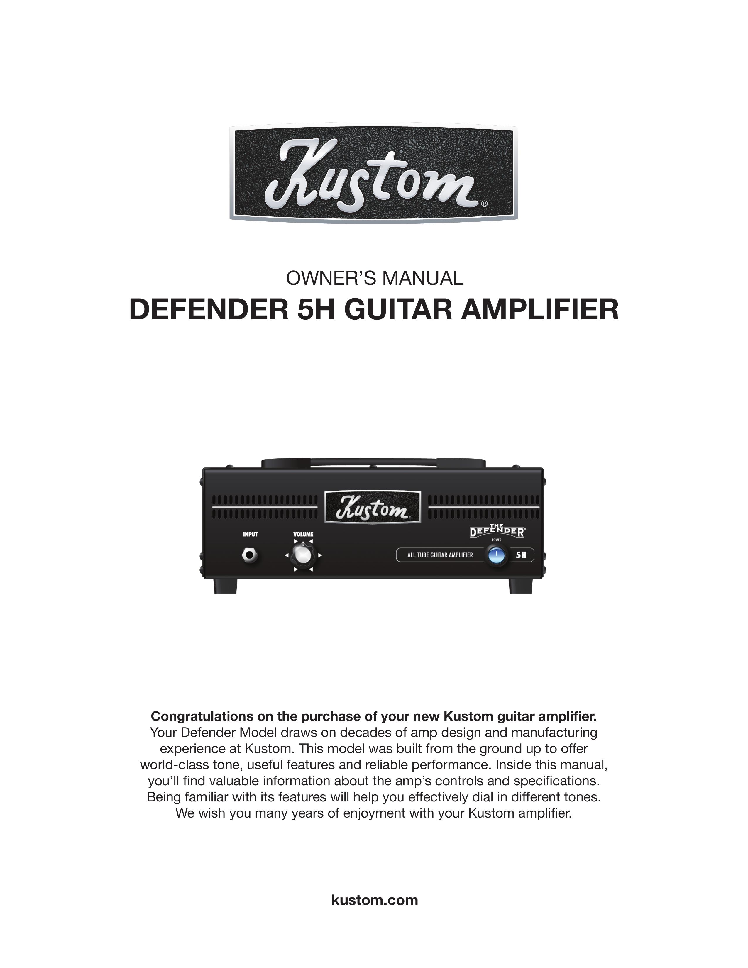 Kustom 5H Musical Instrument Amplifier User Manual