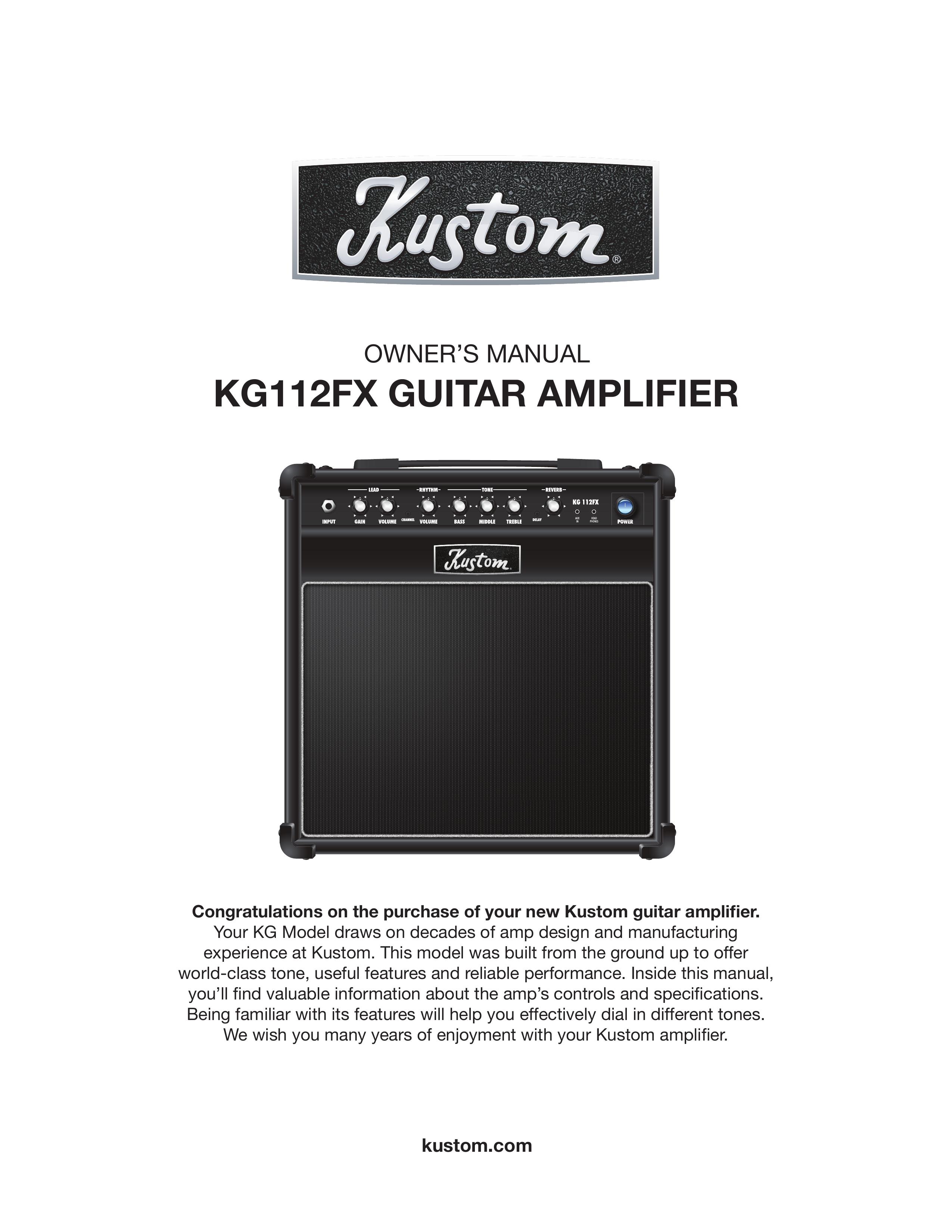 Kustom KG112FX Musical Instrument Amplifier User Manual