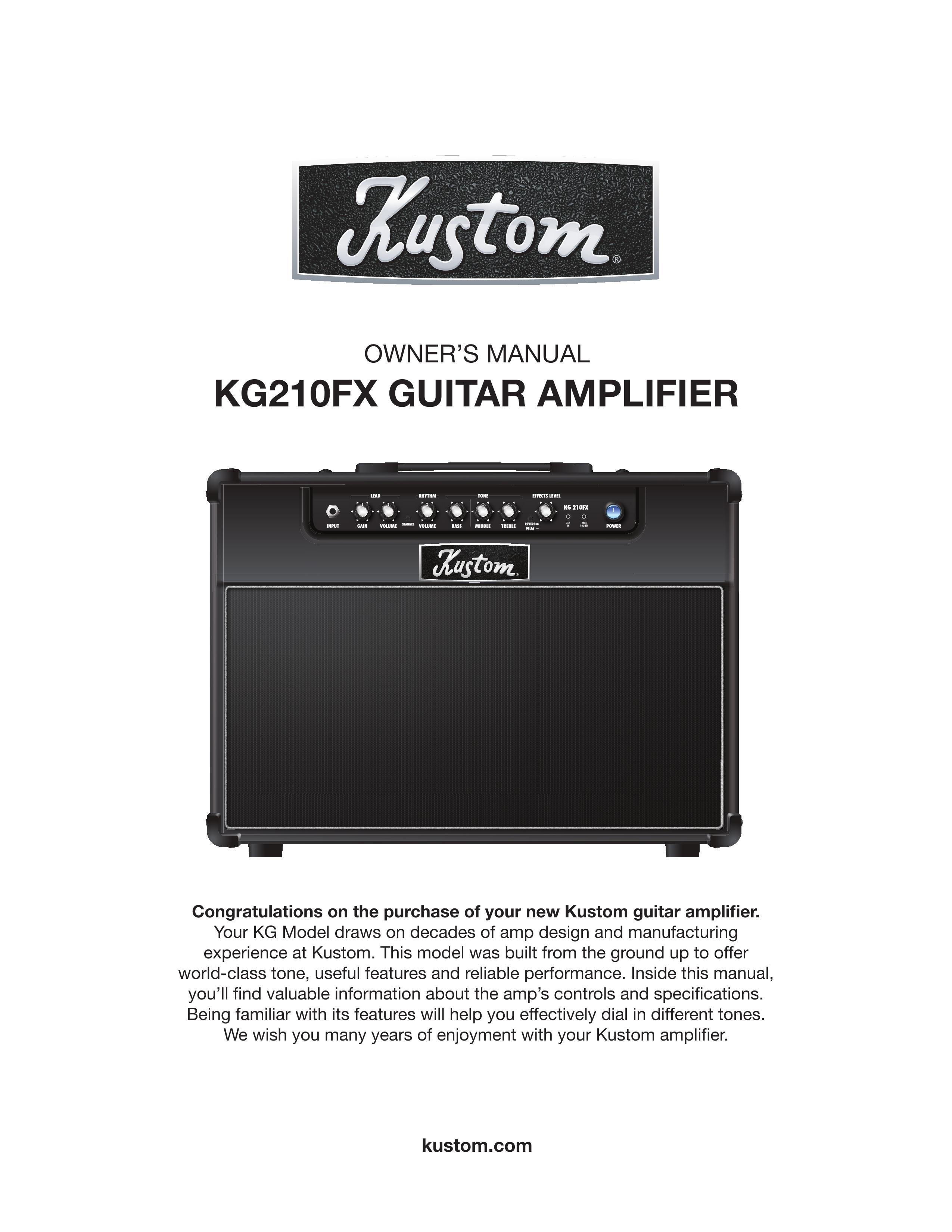 Kustom KG210FX Musical Instrument Amplifier User Manual