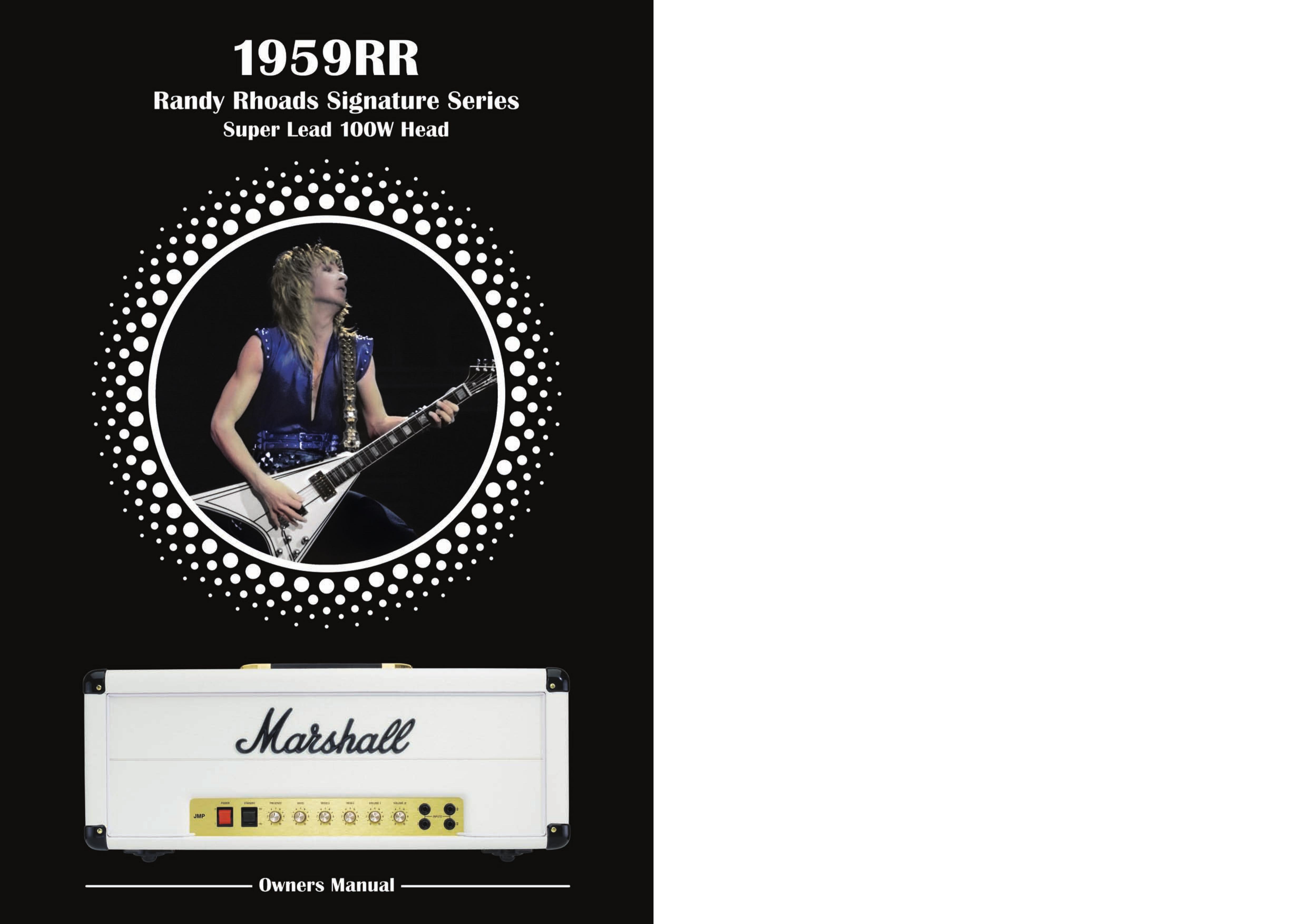 Marshall Amplification 1959RR Musical Instrument Amplifier User Manual