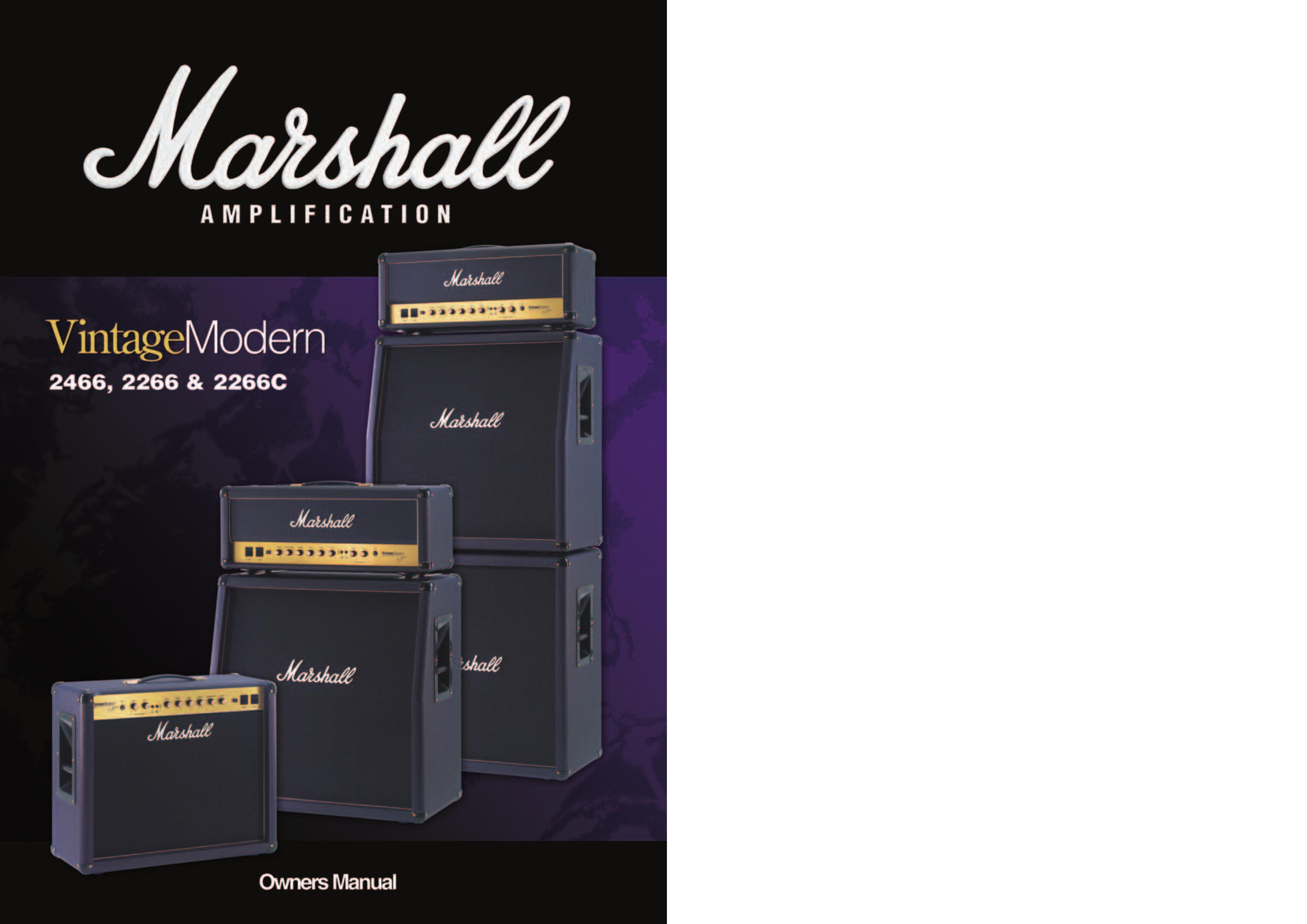 Marshall Amplification 2266 Musical Instrument Amplifier User Manual
