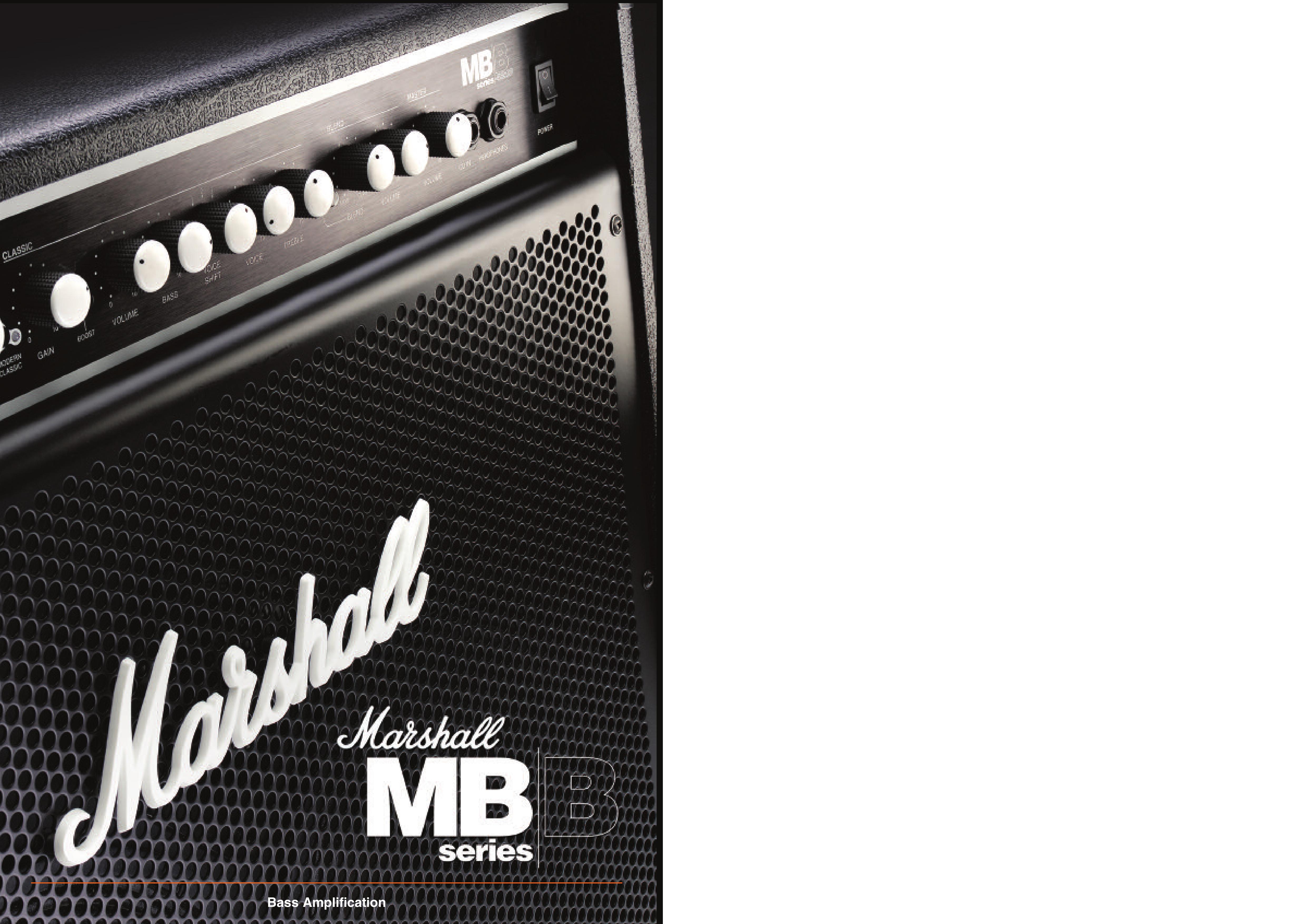 Marshall Amplification MB Series Musical Instrument Amplifier User Manual