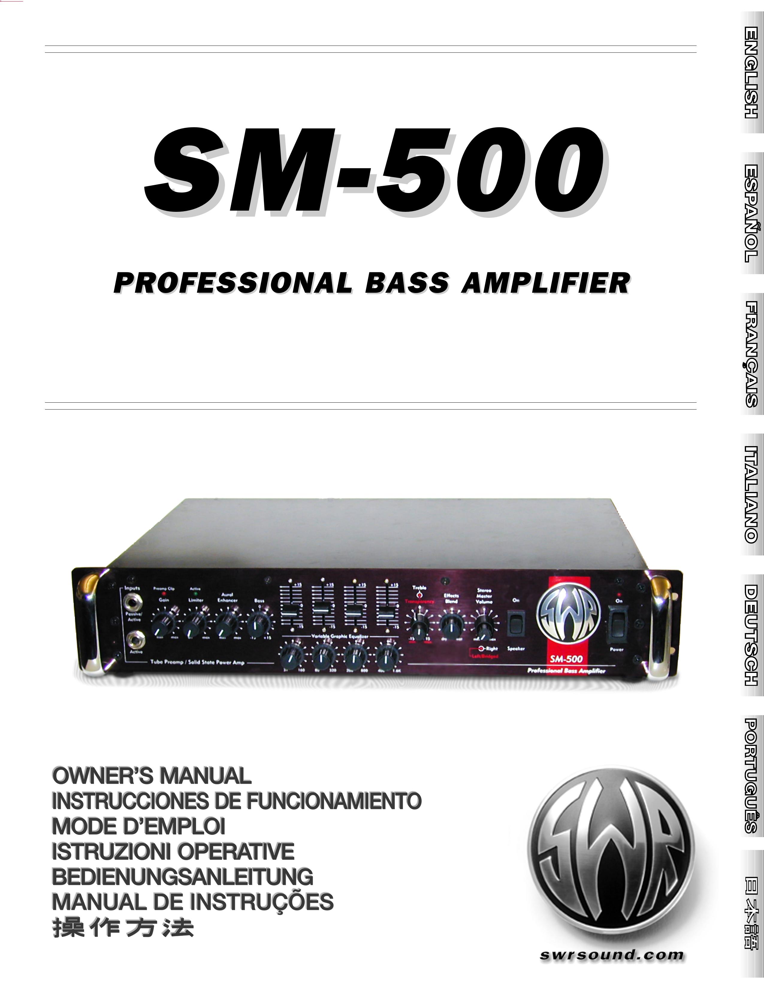 SMc Audio SM-500SM-500 Musical Instrument Amplifier User Manual