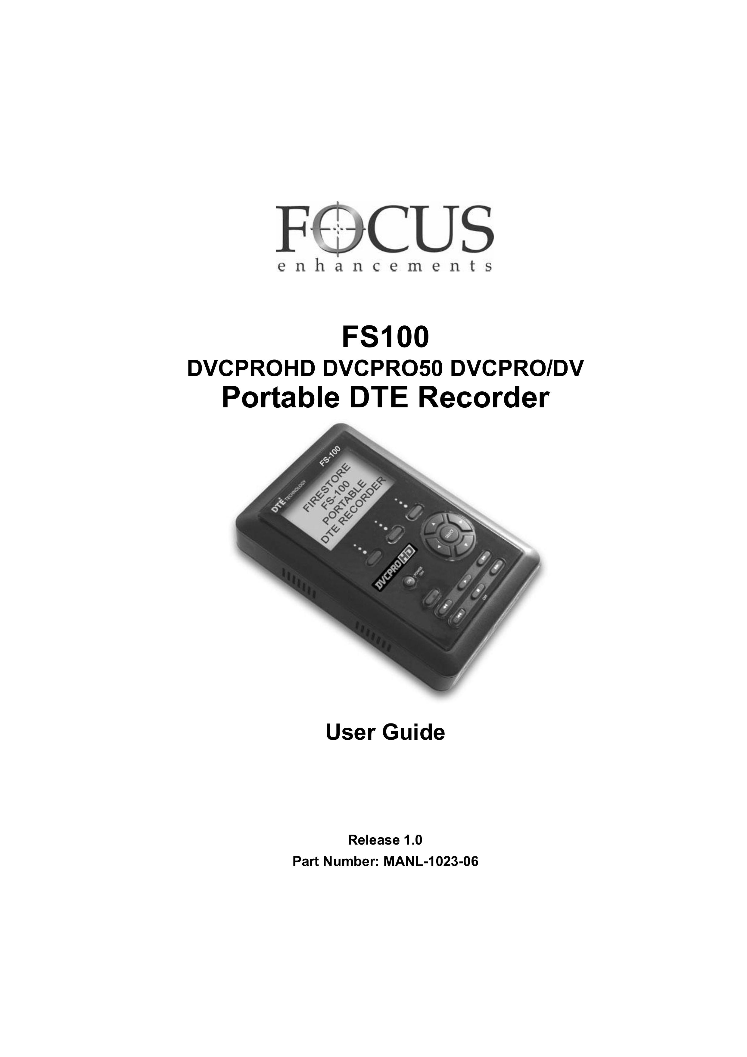 FOCUS Enhancements MANL102306 Recording Equipment User Manual