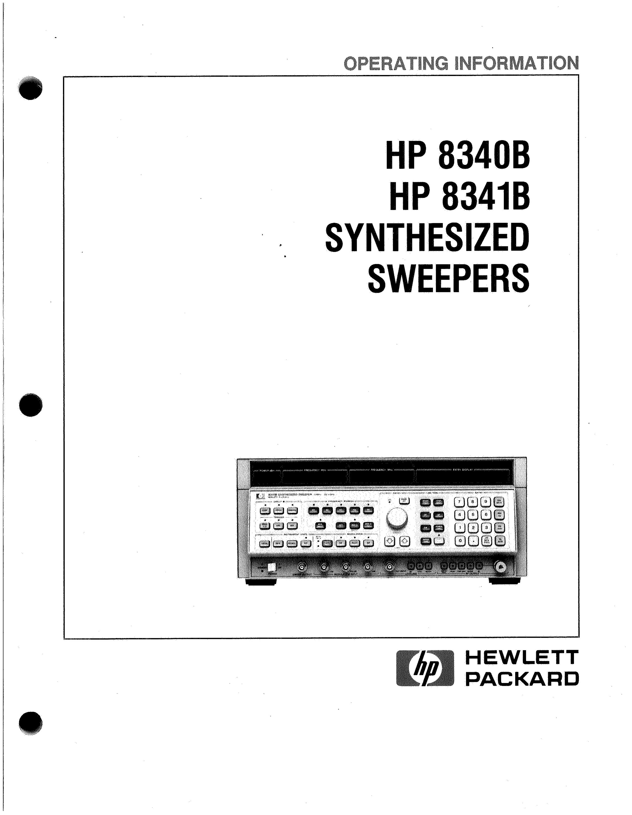 HP (Hewlett-Packard) HP 8340B Recording Equipment User Manual