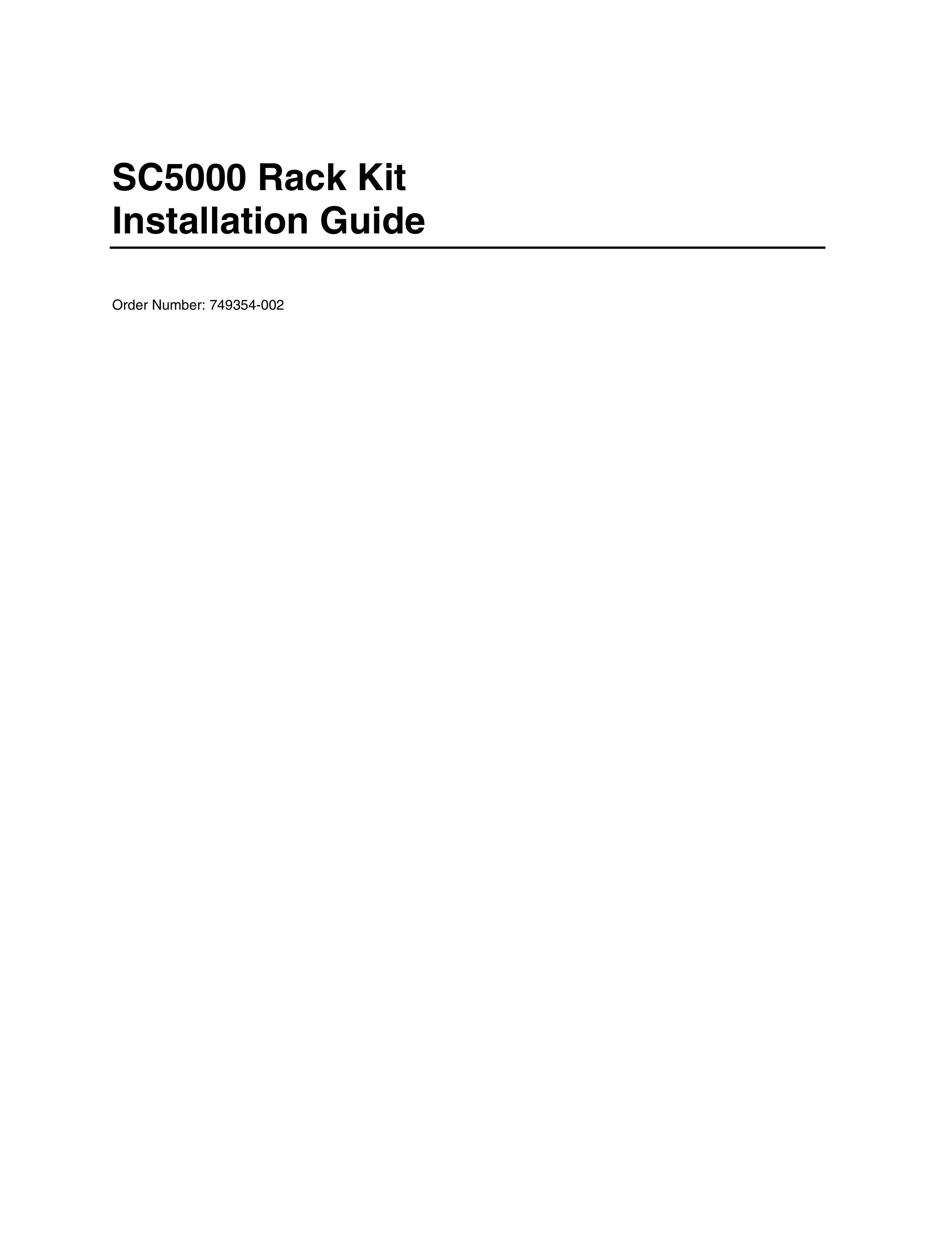 Intel SC5000 Recording Equipment User Manual