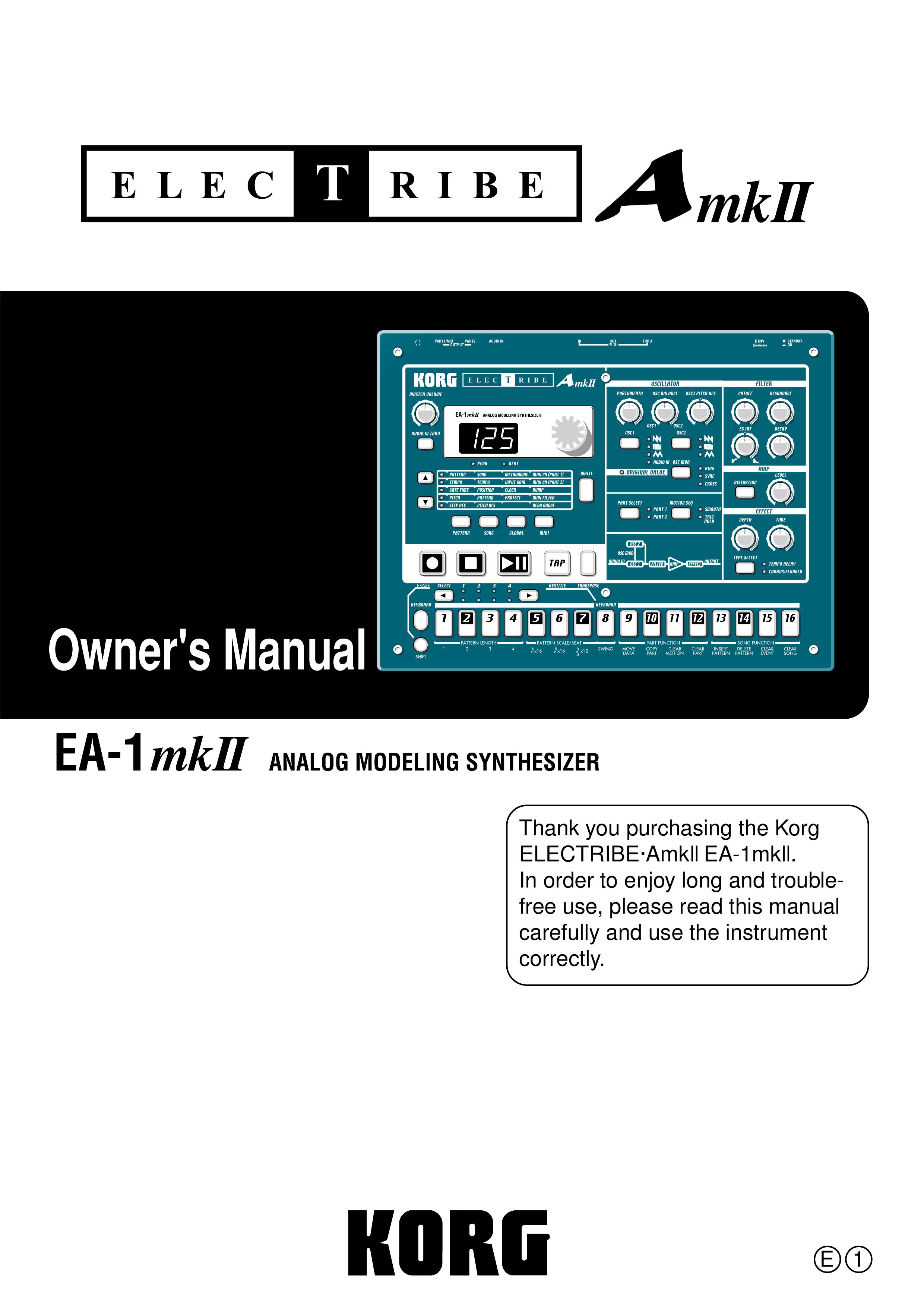 Korg EA-1mkII Recording Equipment User Manual